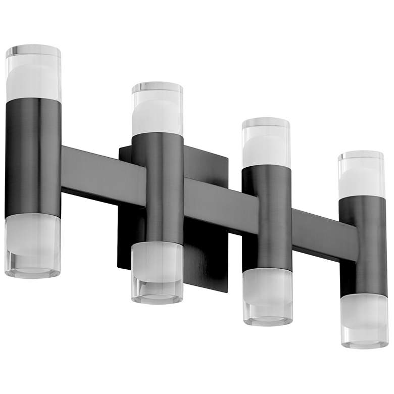 Image 1 Oxygen Lighting Alarum 8 Light Black LED Vanity Light