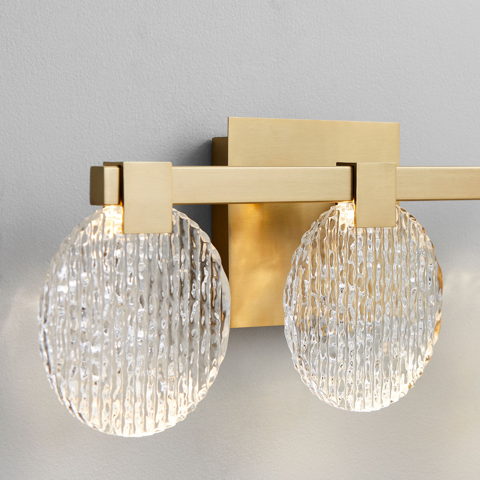 Image 3 Oxygen Lighting Axiom 3 Light CCT Aged Brass Vanity Light more views