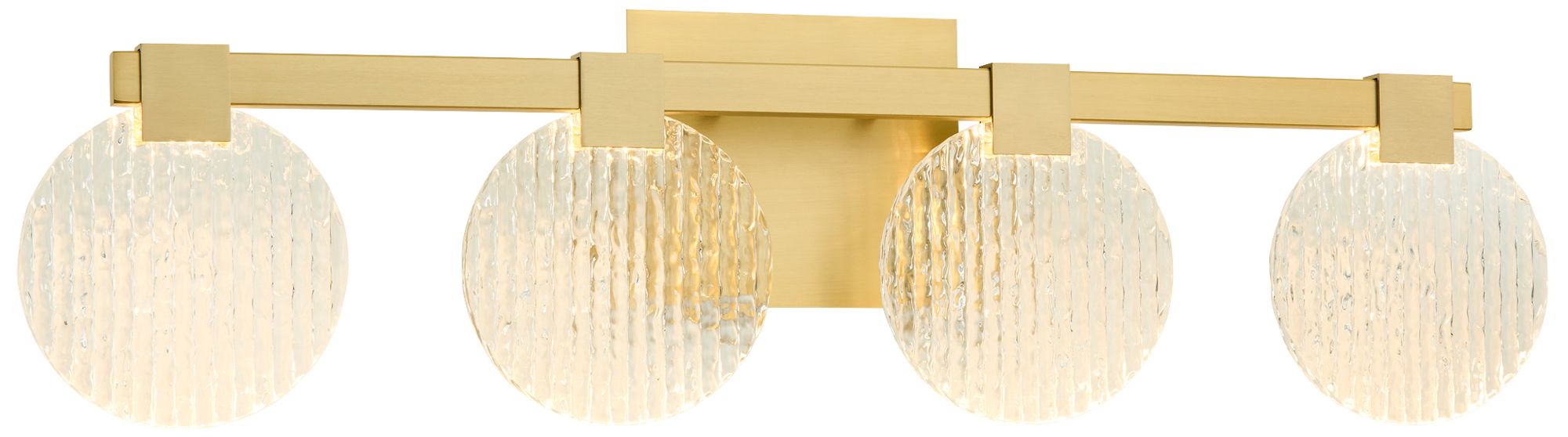 Oxygen Lighting Axiom 4 Light CCT Aged Brass Vanity Light