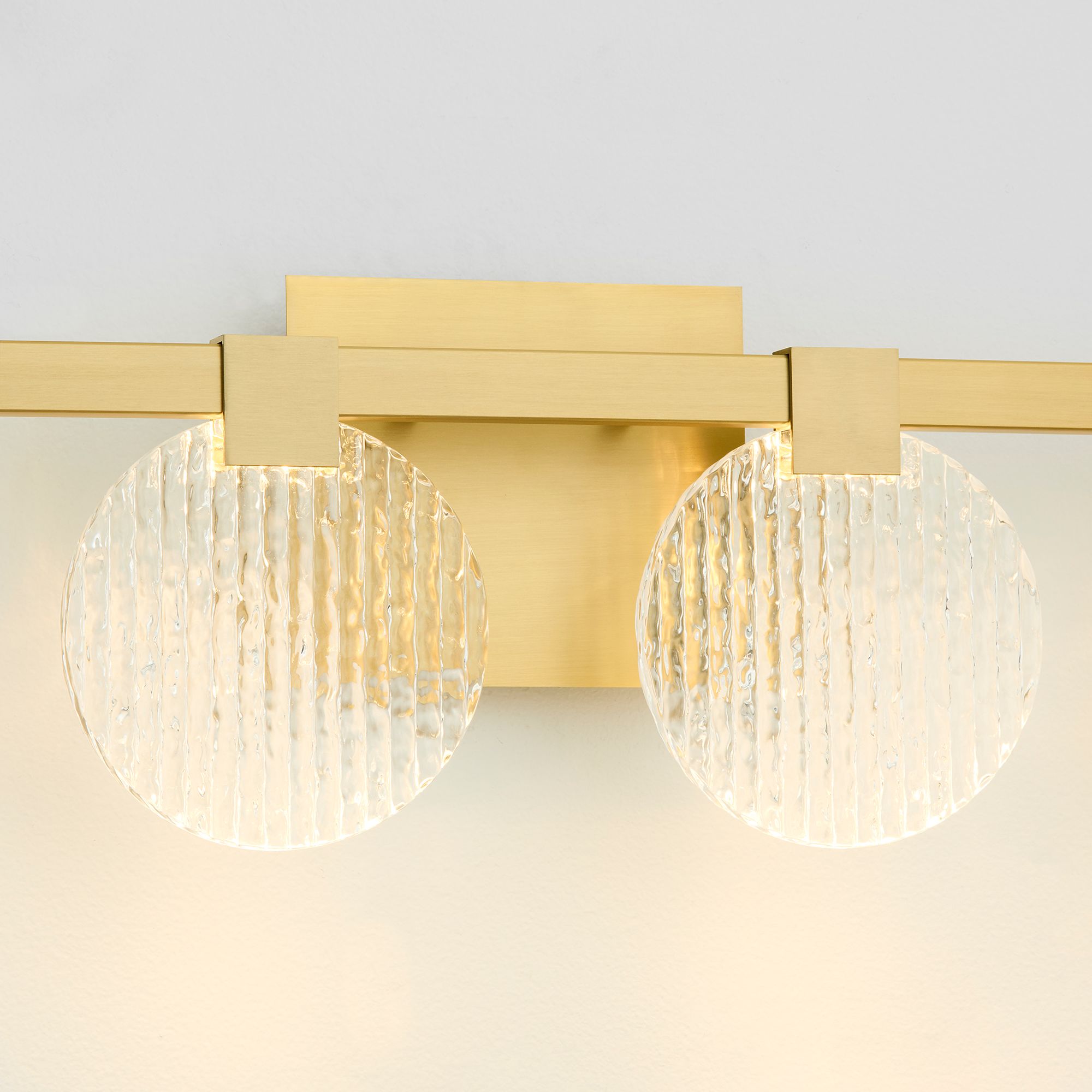 Image 3 Oxygen Lighting Axiom 4 Light CCT Aged Brass Vanity Light more views