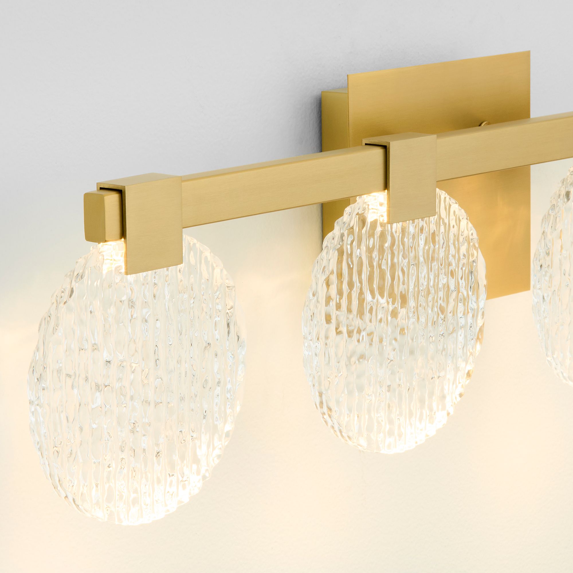 Image 4 Oxygen Lighting Axiom 4 Light CCT Aged Brass Vanity Light more views