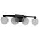 Oxygen Lighting Axiom 4 Light CCT Black Vanity Light