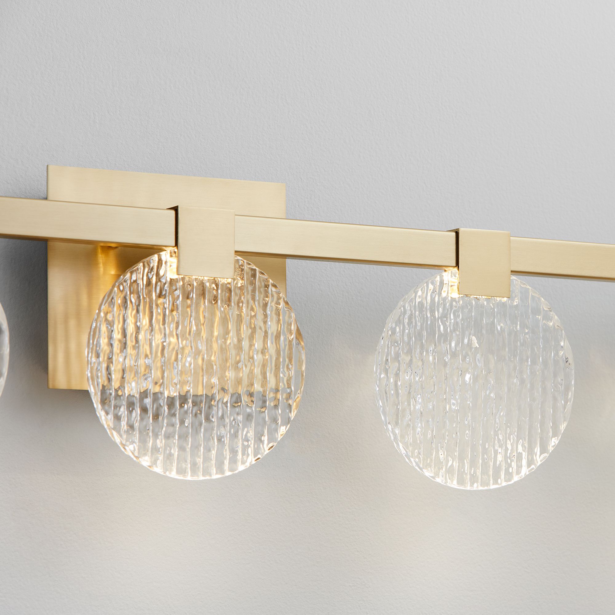 Image 3 Oxygen Lighting Axiom 5 Light CCT Aged Brass Vanity Light more views