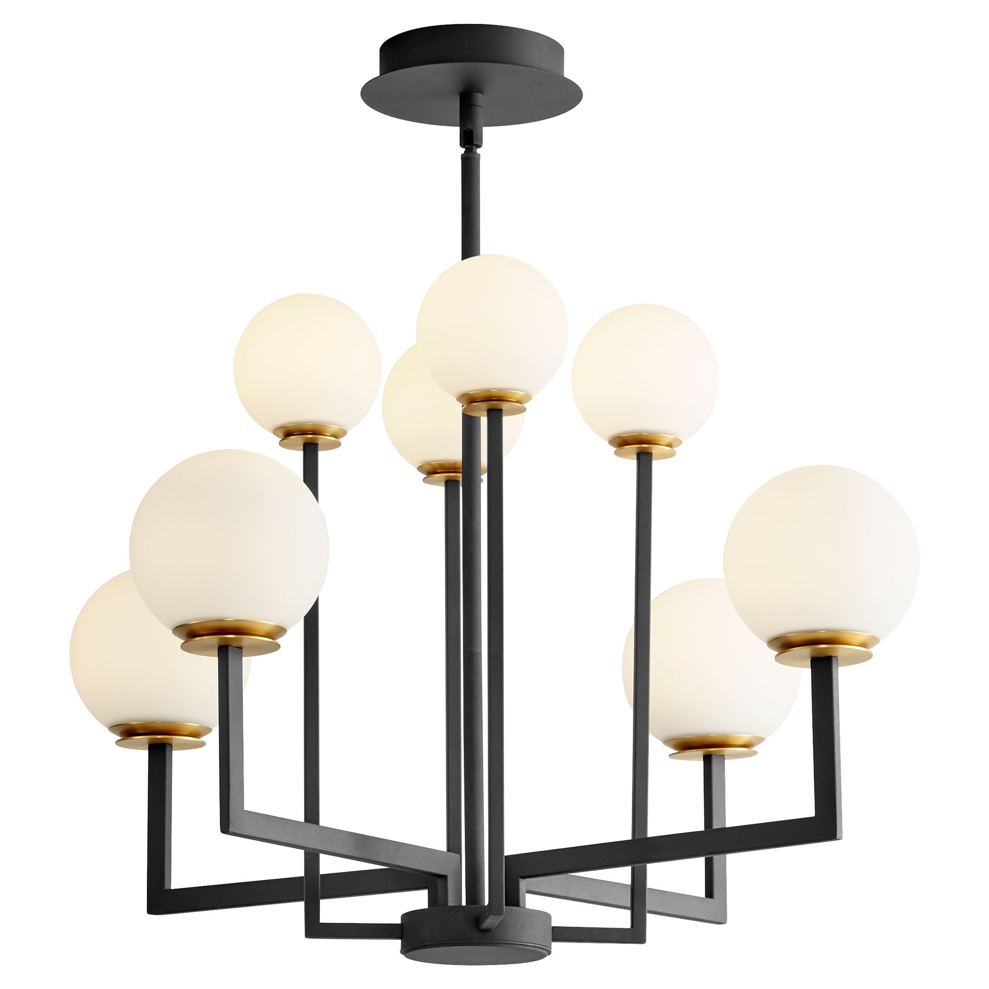 Image 2 Oxygen Lighting Bonzo 8 Light Black Chandelier more views