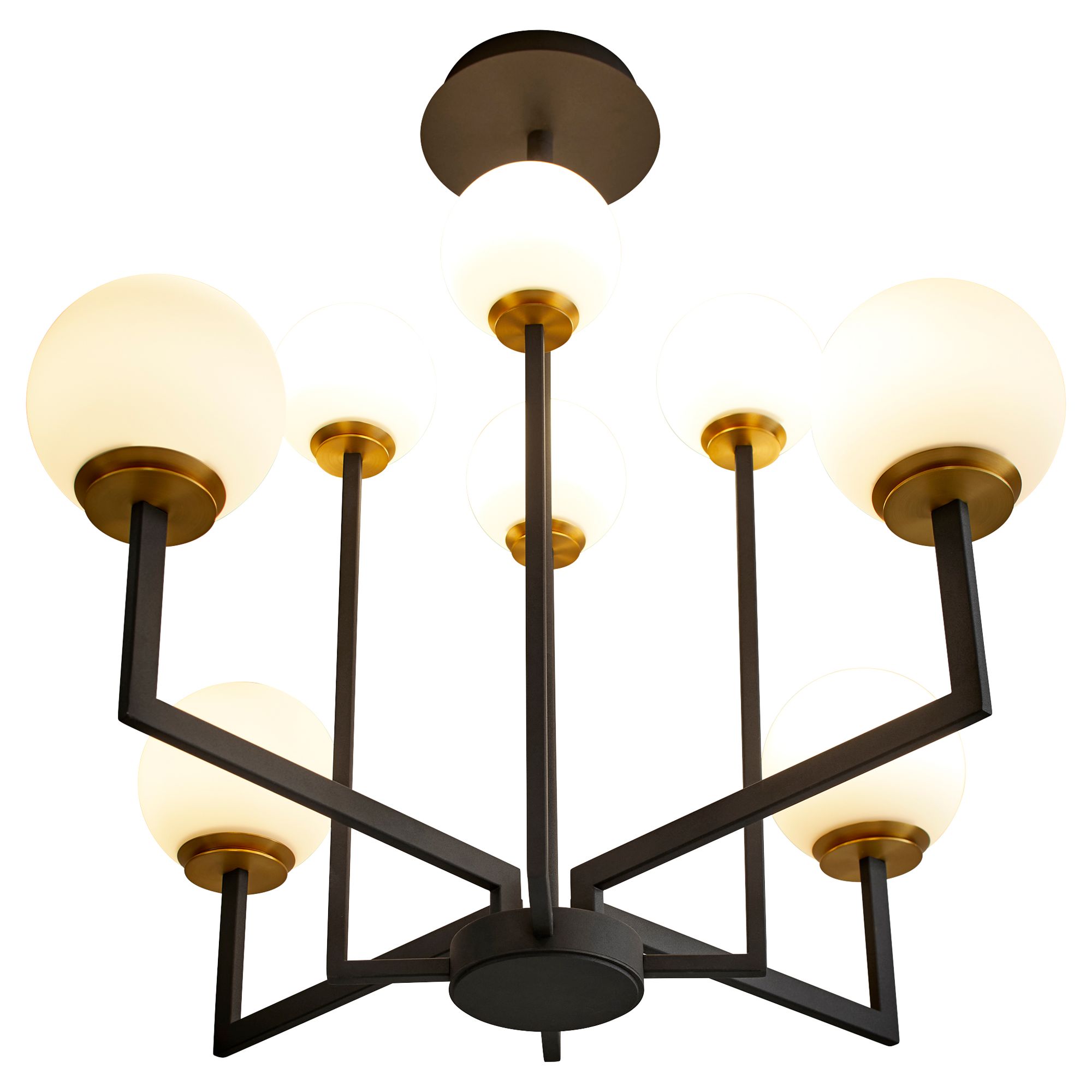 Image 3 Oxygen Lighting Bonzo 8 Light Black Chandelier more views