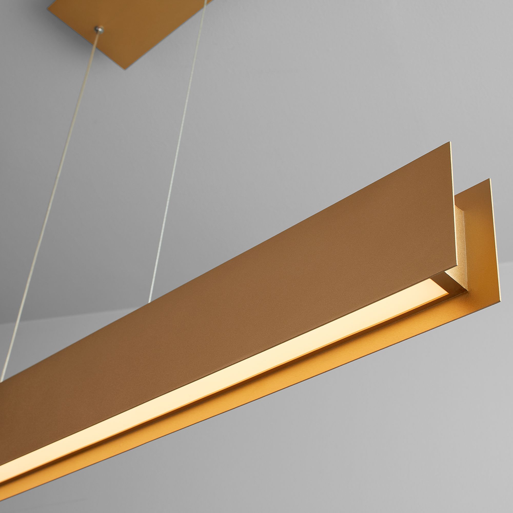 Image 3 Oxygen Lighting Brio 36" Powdered Gold LED Pendant more views