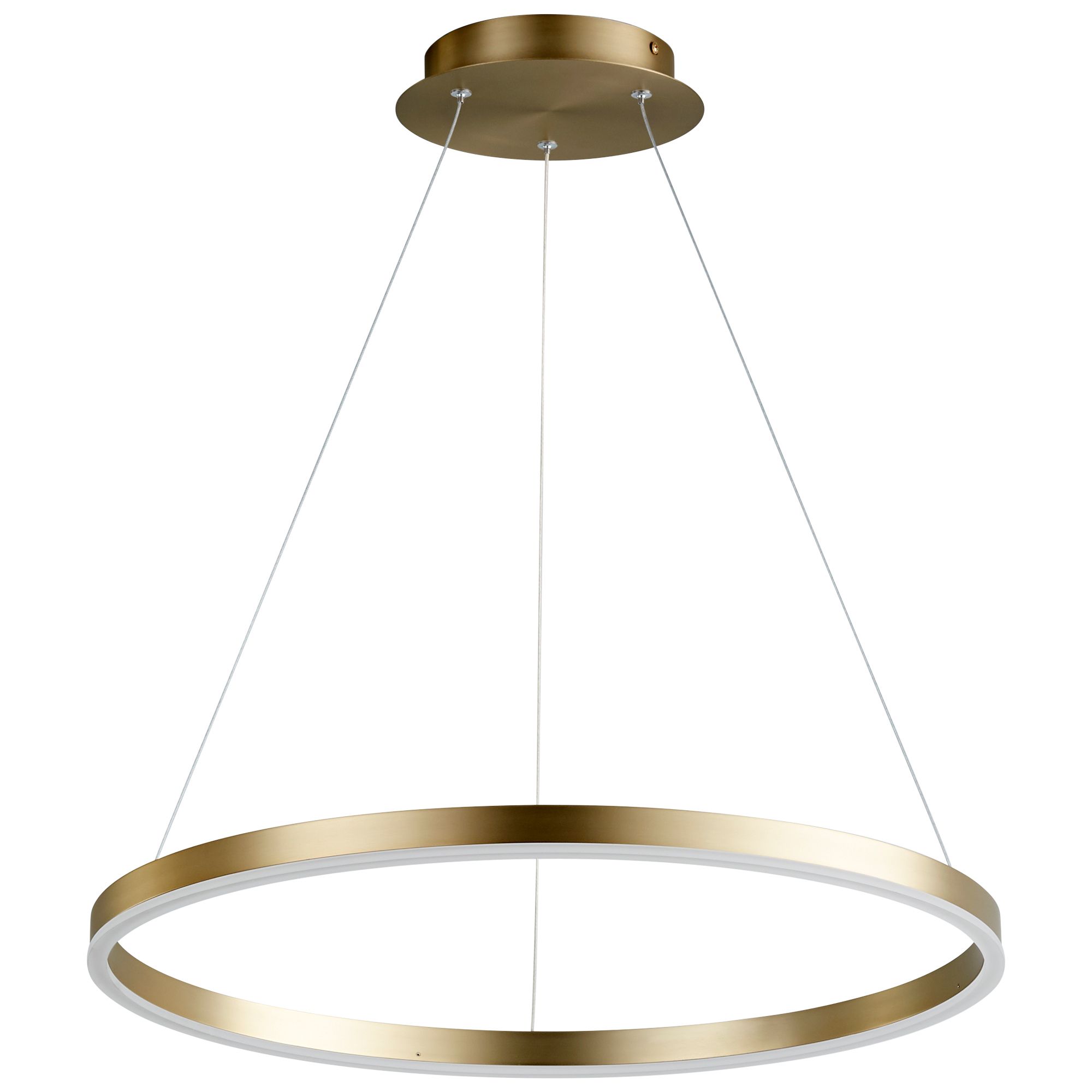 Image 2 Oxygen Lighting Circulo 24" Aged Brass LED Pendant more views