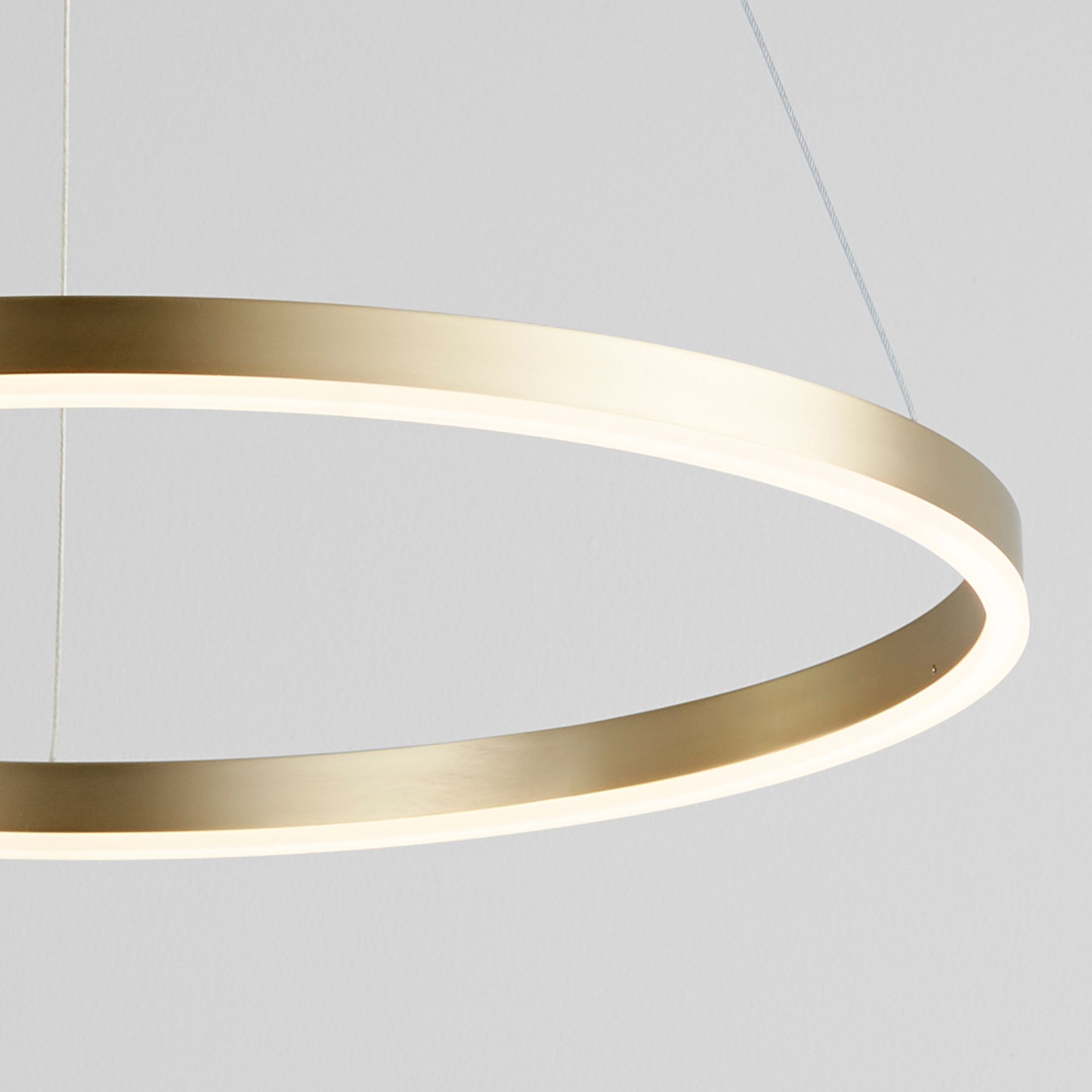 Image 3 Oxygen Lighting Circulo 24" Aged Brass LED Pendant more views