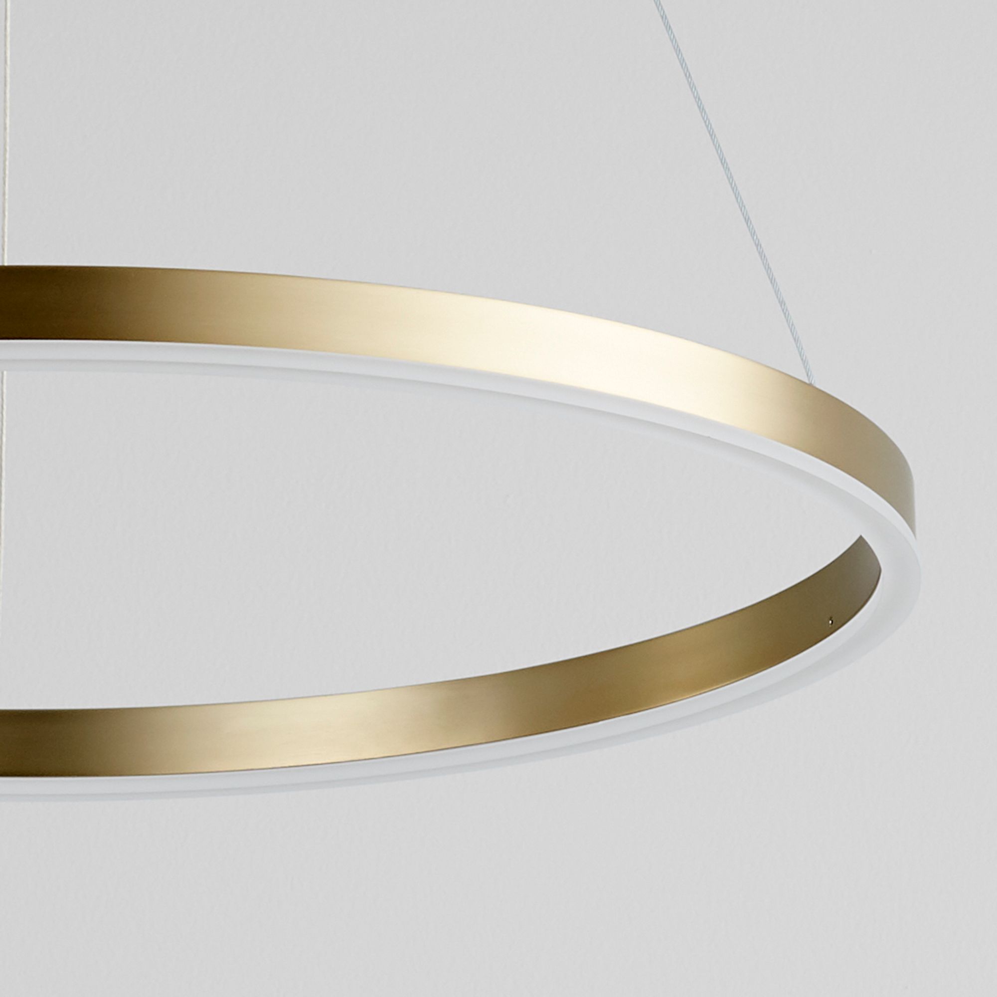 Image 4 Oxygen Lighting Circulo 24" Aged Brass LED Pendant more views