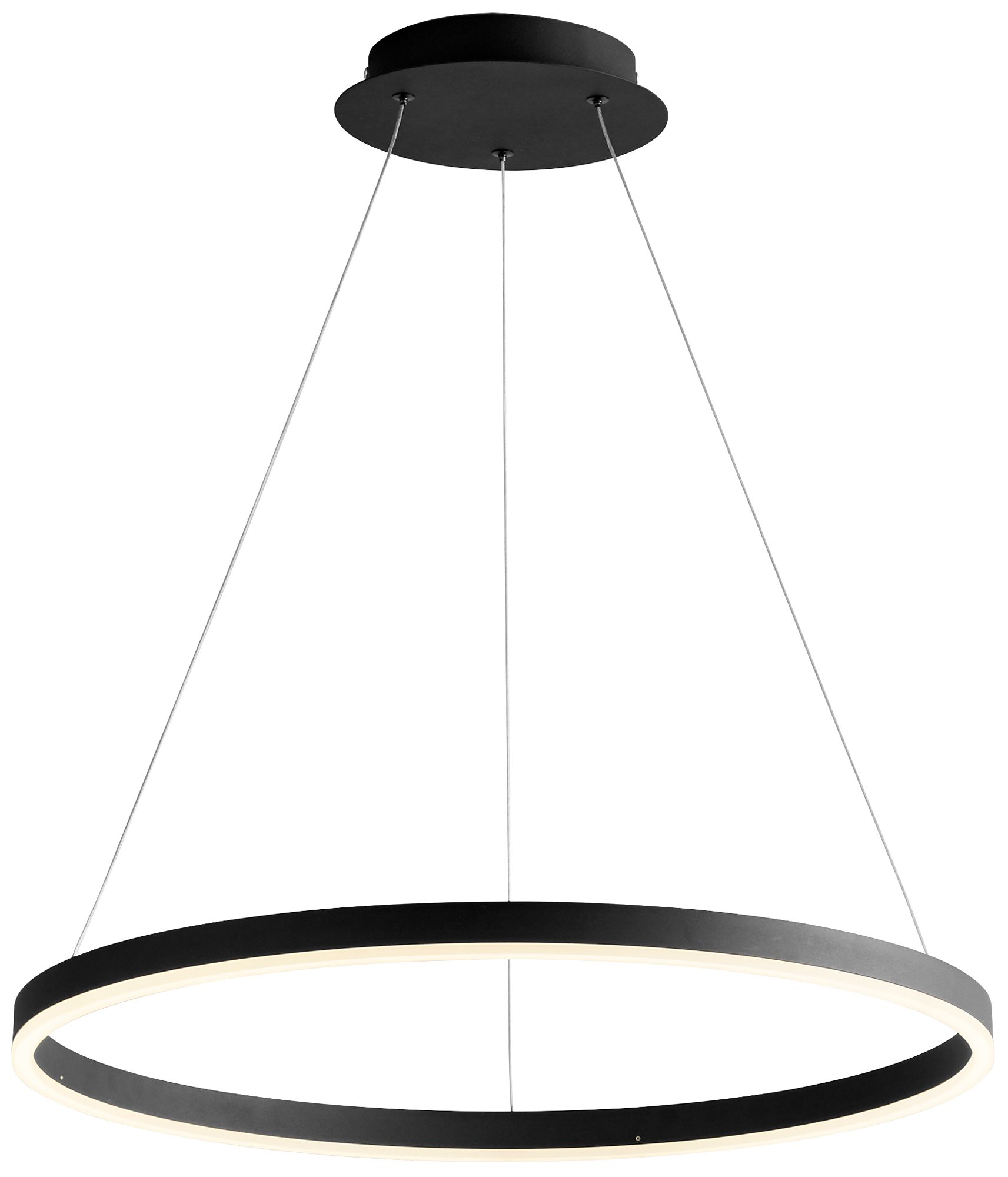 Oxygen Lighting Circulo 24" Black LED Pendant