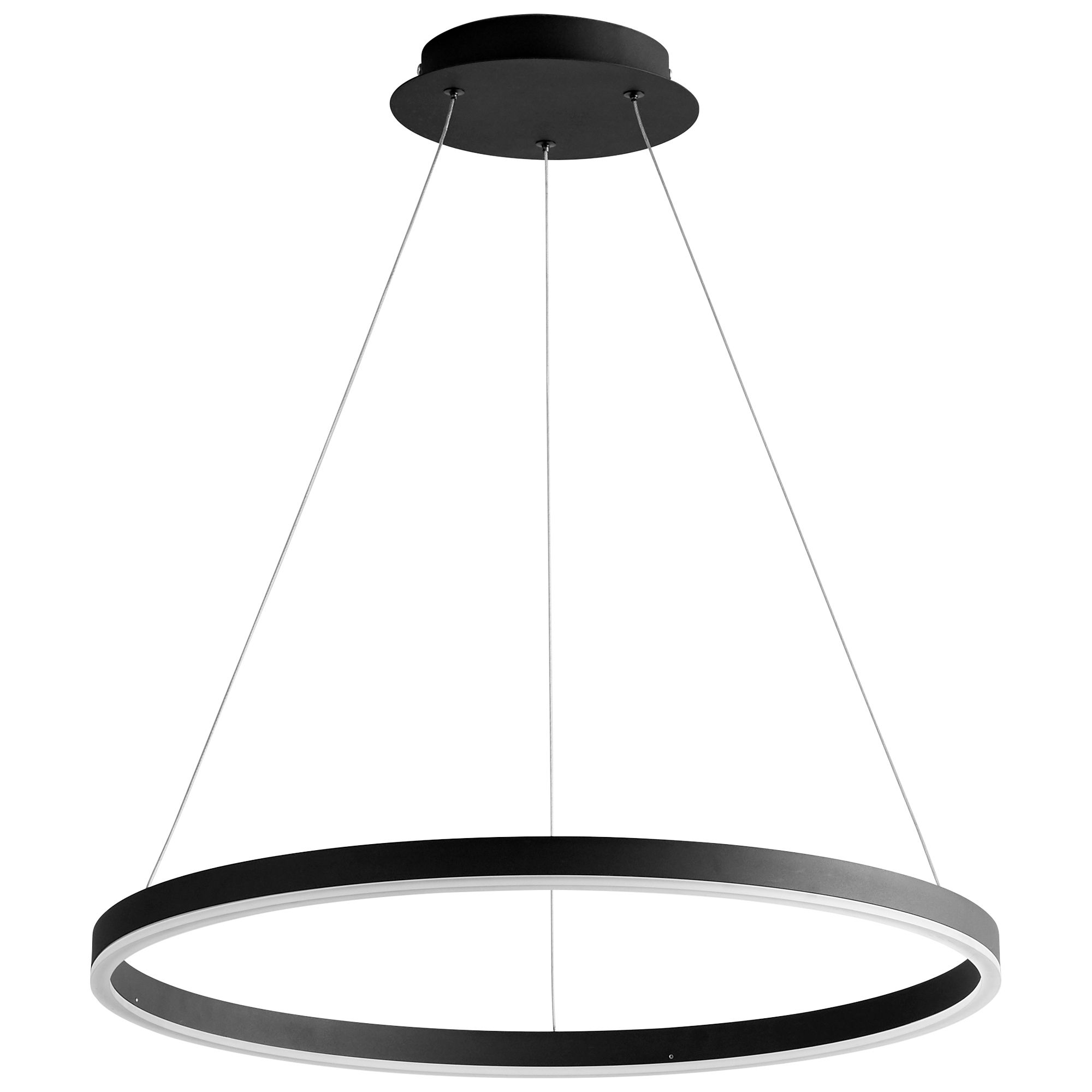 Image 2 Oxygen Lighting Circulo 24" Black LED Pendant more views