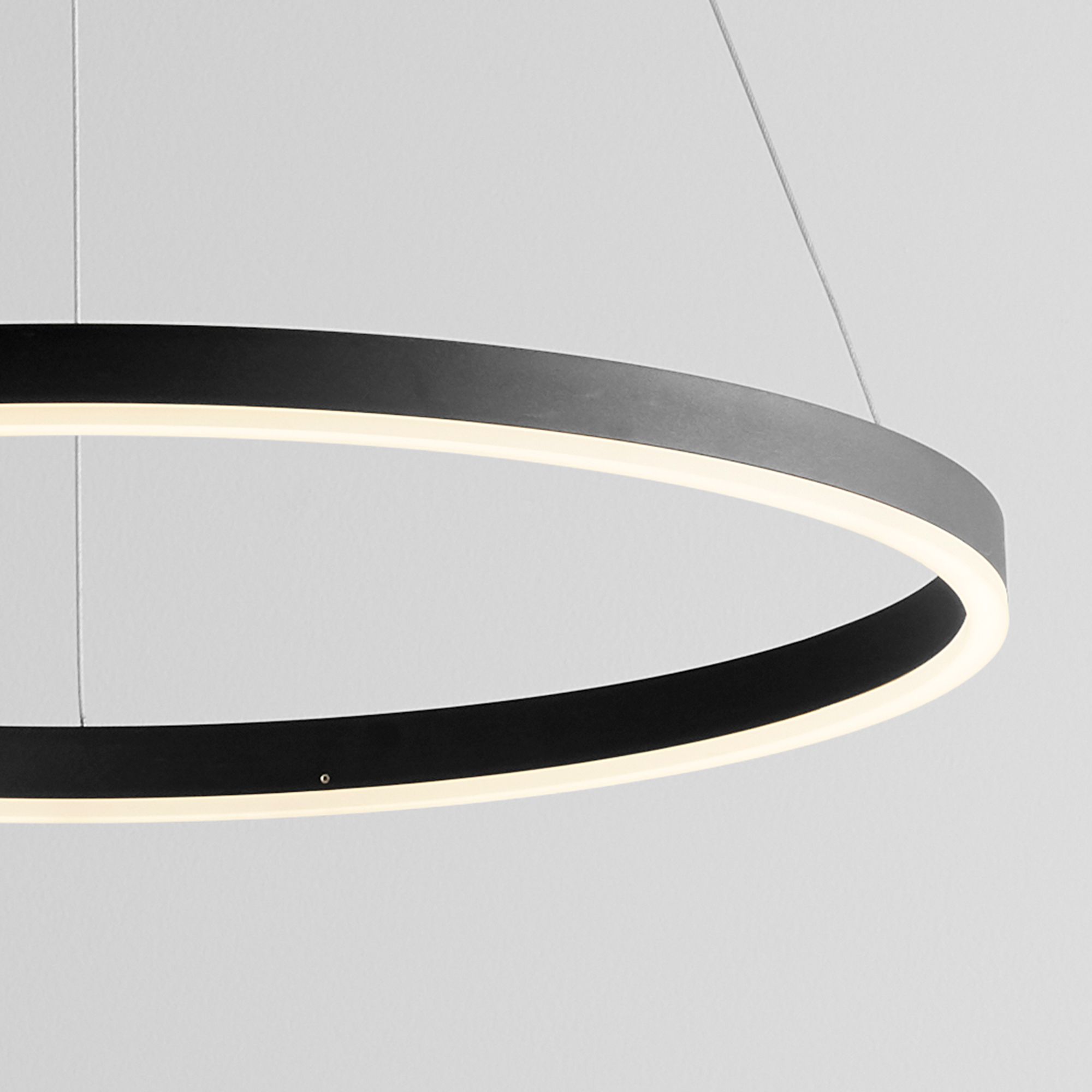Image 3 Oxygen Lighting Circulo 24" Black LED Pendant more views