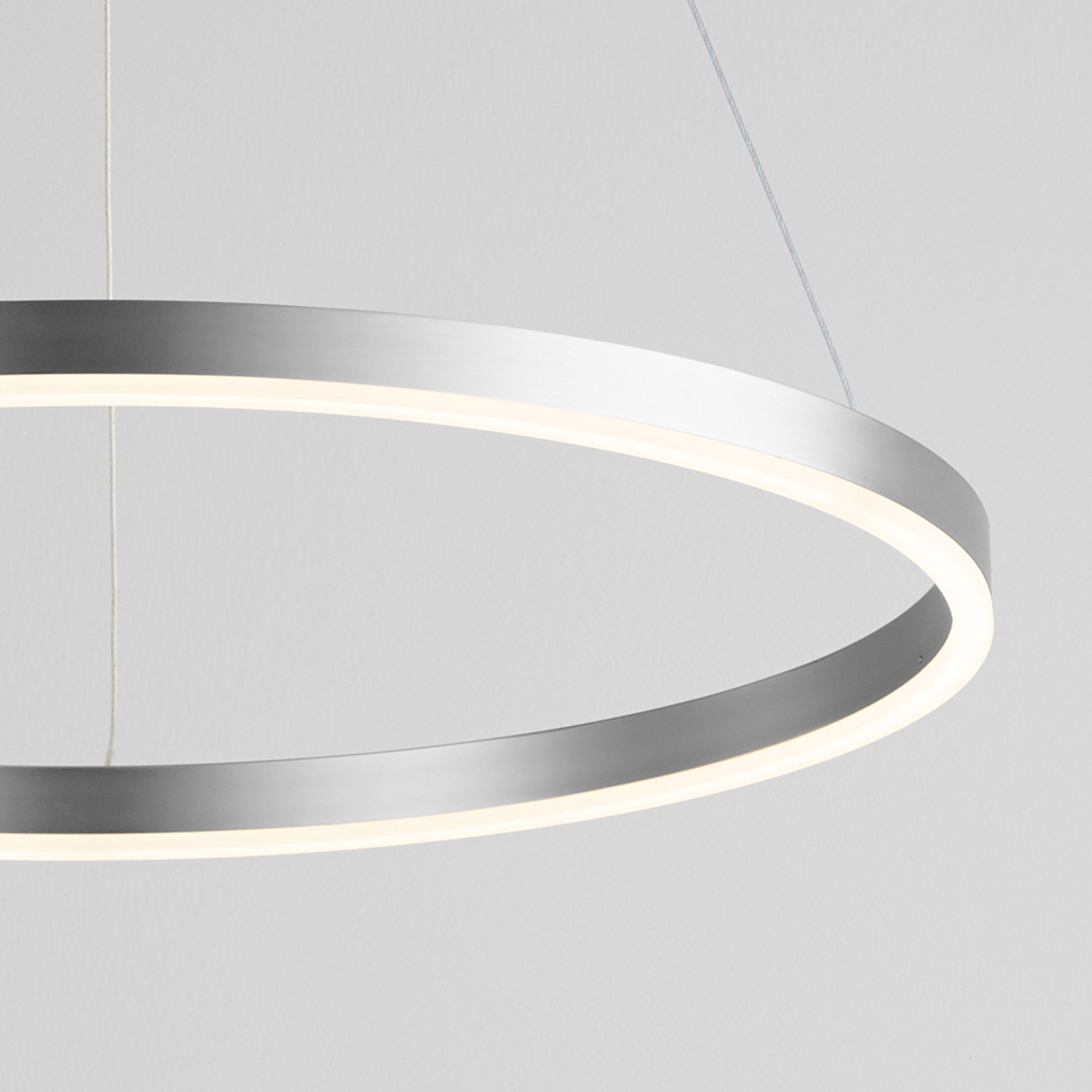 Image 3 Oxygen Lighting Circulo 24" Satin Nickel LED Pendant more views