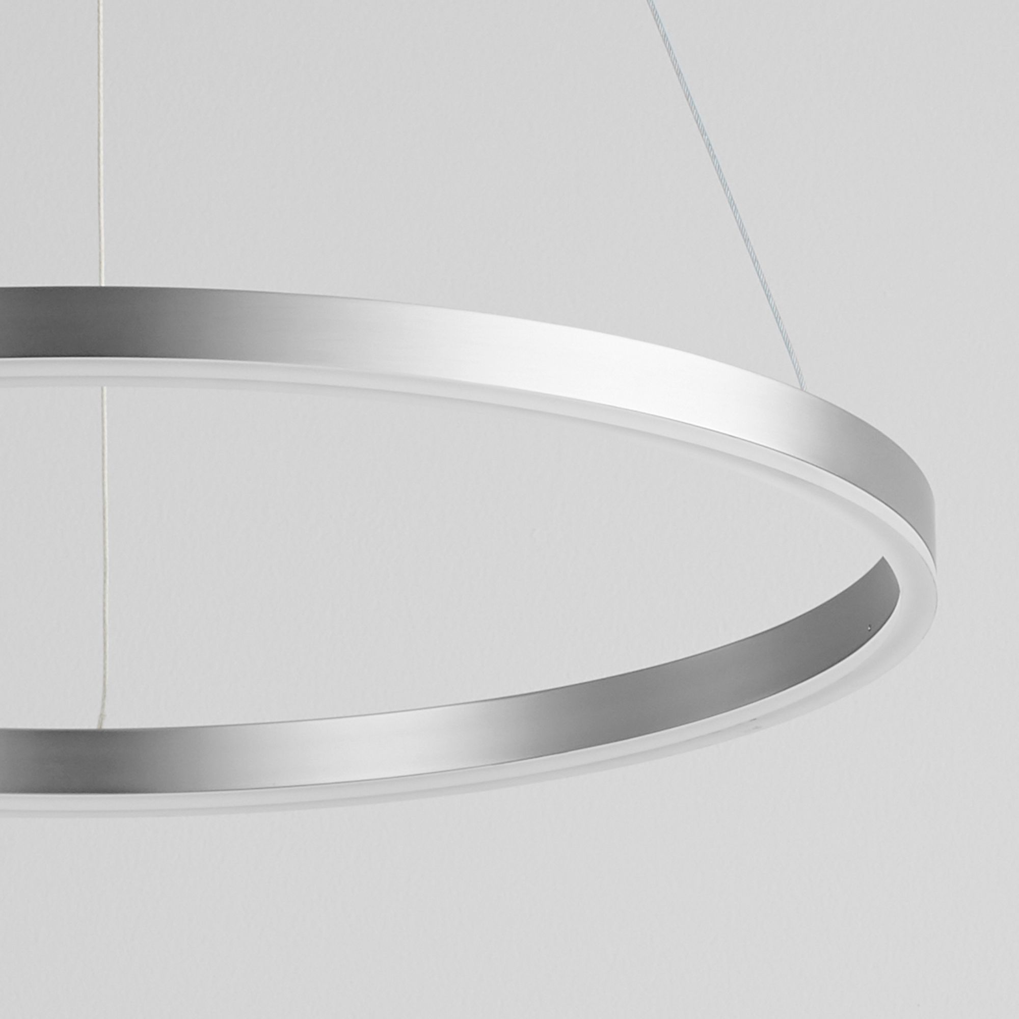 Image 4 Oxygen Lighting Circulo 24" Satin Nickel LED Pendant more views
