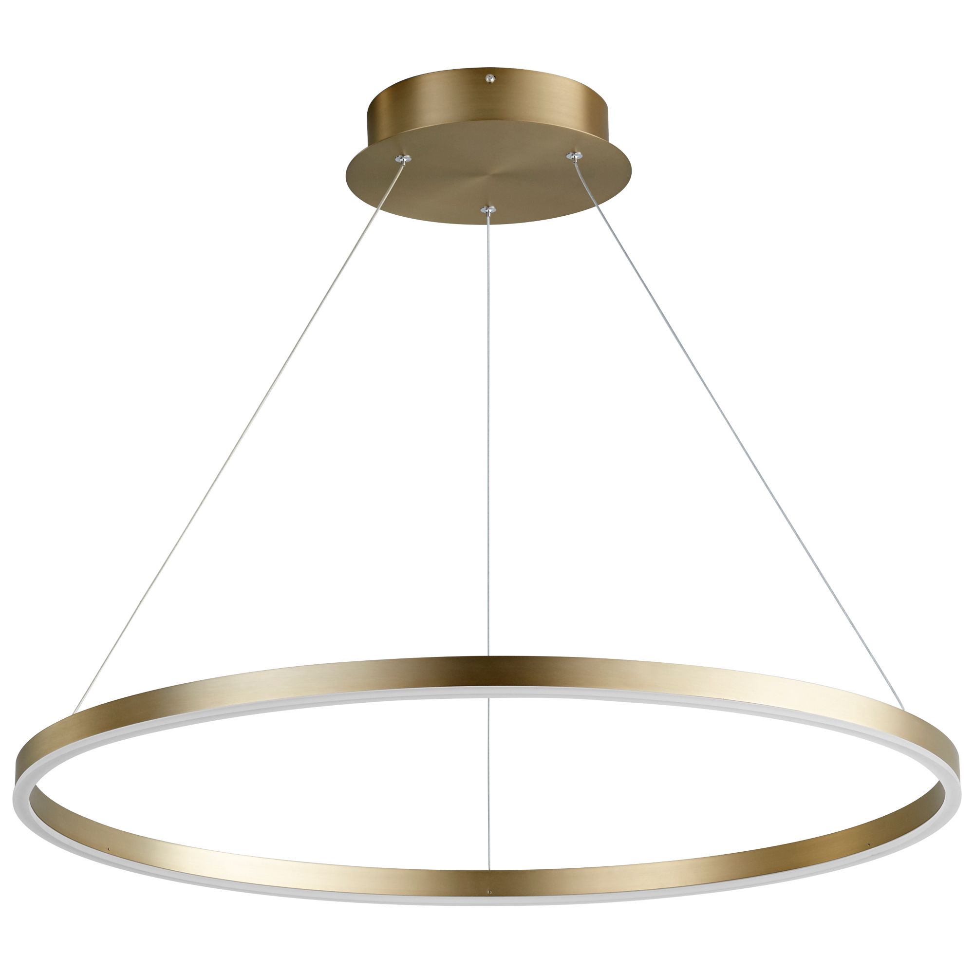 Image 2 Oxygen Lighting Circulo 32" Aged Brass LED Pendant more views