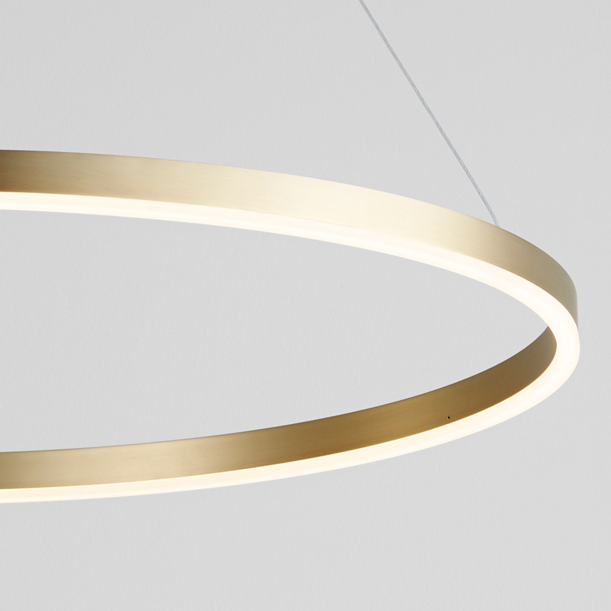 Image 3 Oxygen Lighting Circulo 32" Aged Brass LED Pendant more views