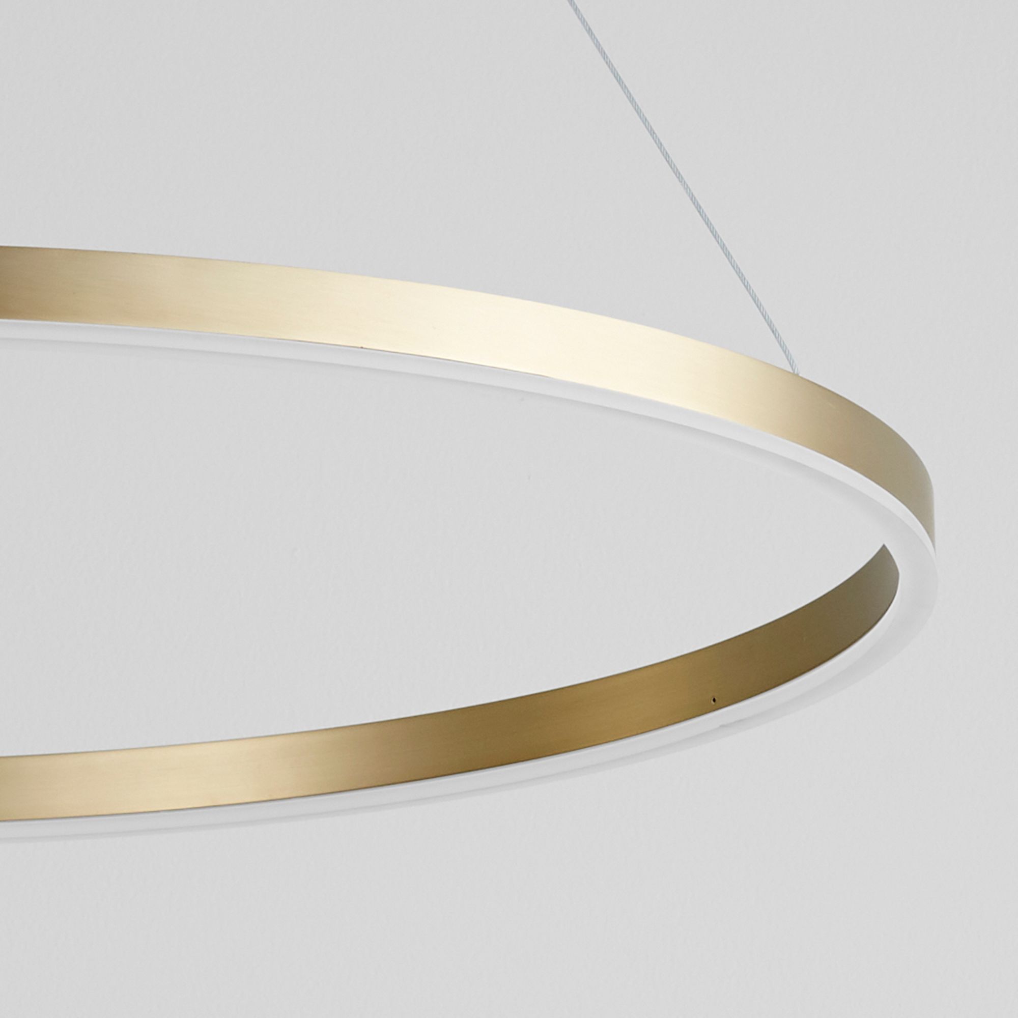 Image 4 Oxygen Lighting Circulo 32" Aged Brass LED Pendant more views