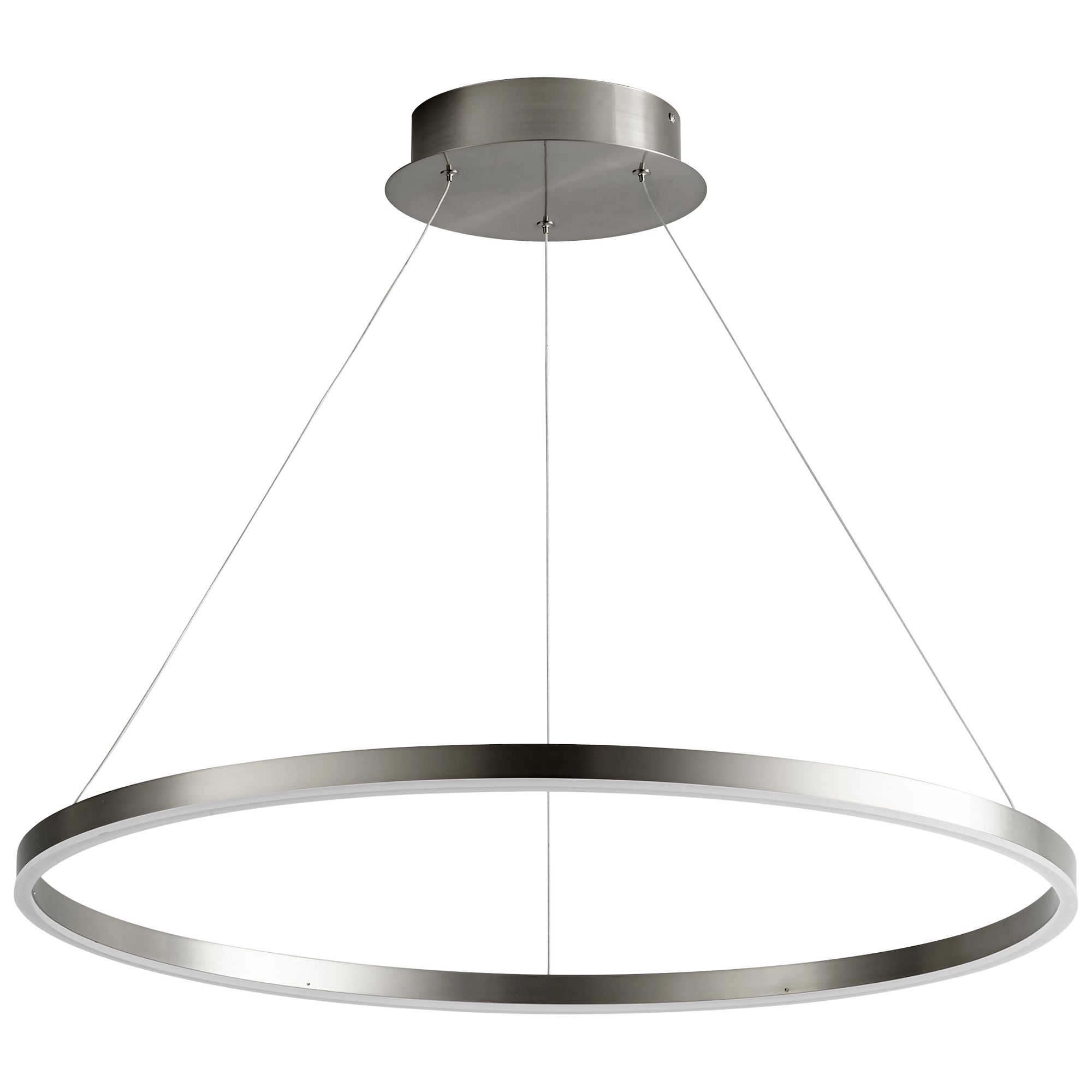 Image 2 Oxygen Lighting Circulo 32" Satin Nickel LED Pendant more views