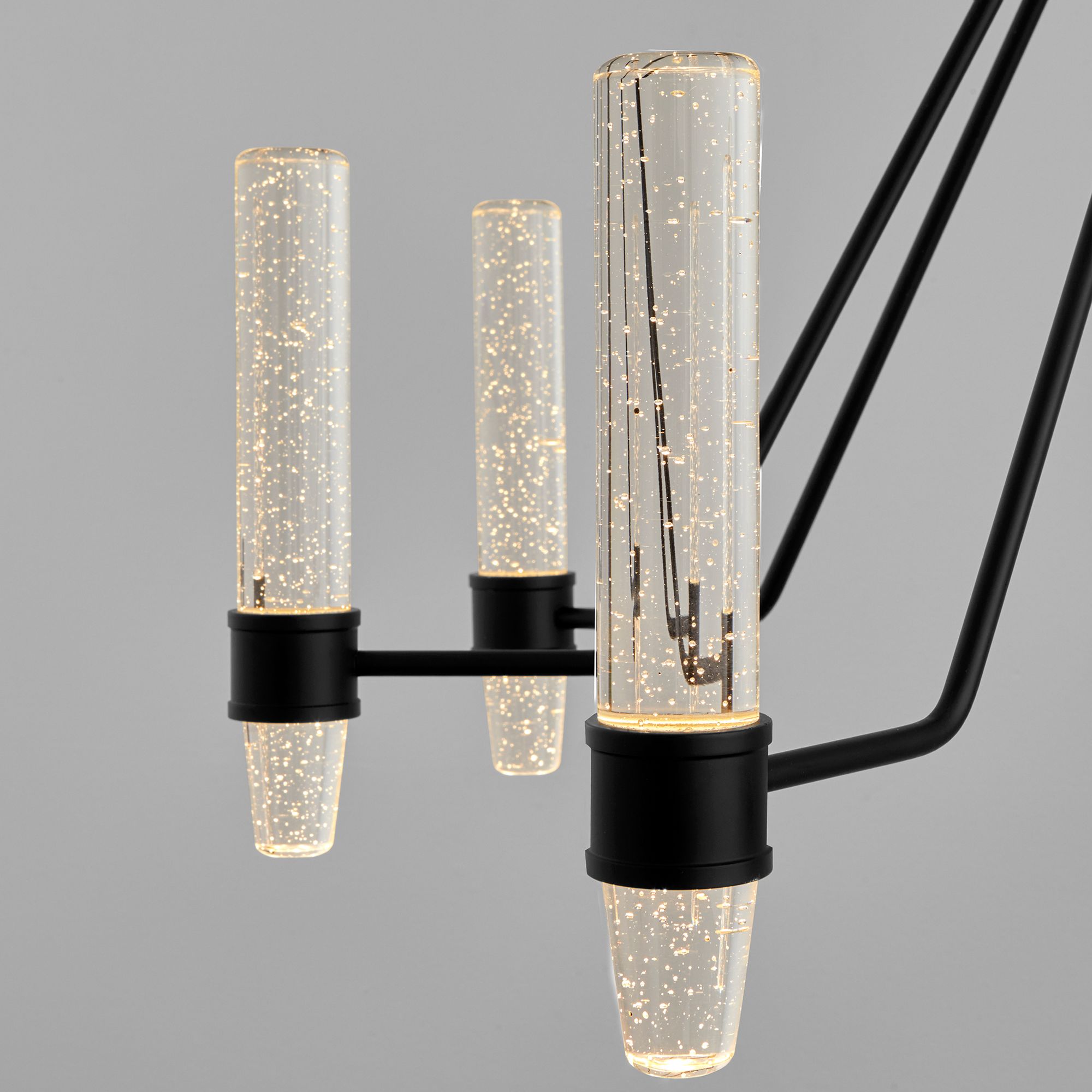 Image 3 Oxygen Lighting Ethos 8 Light Black LED Chandelier more views