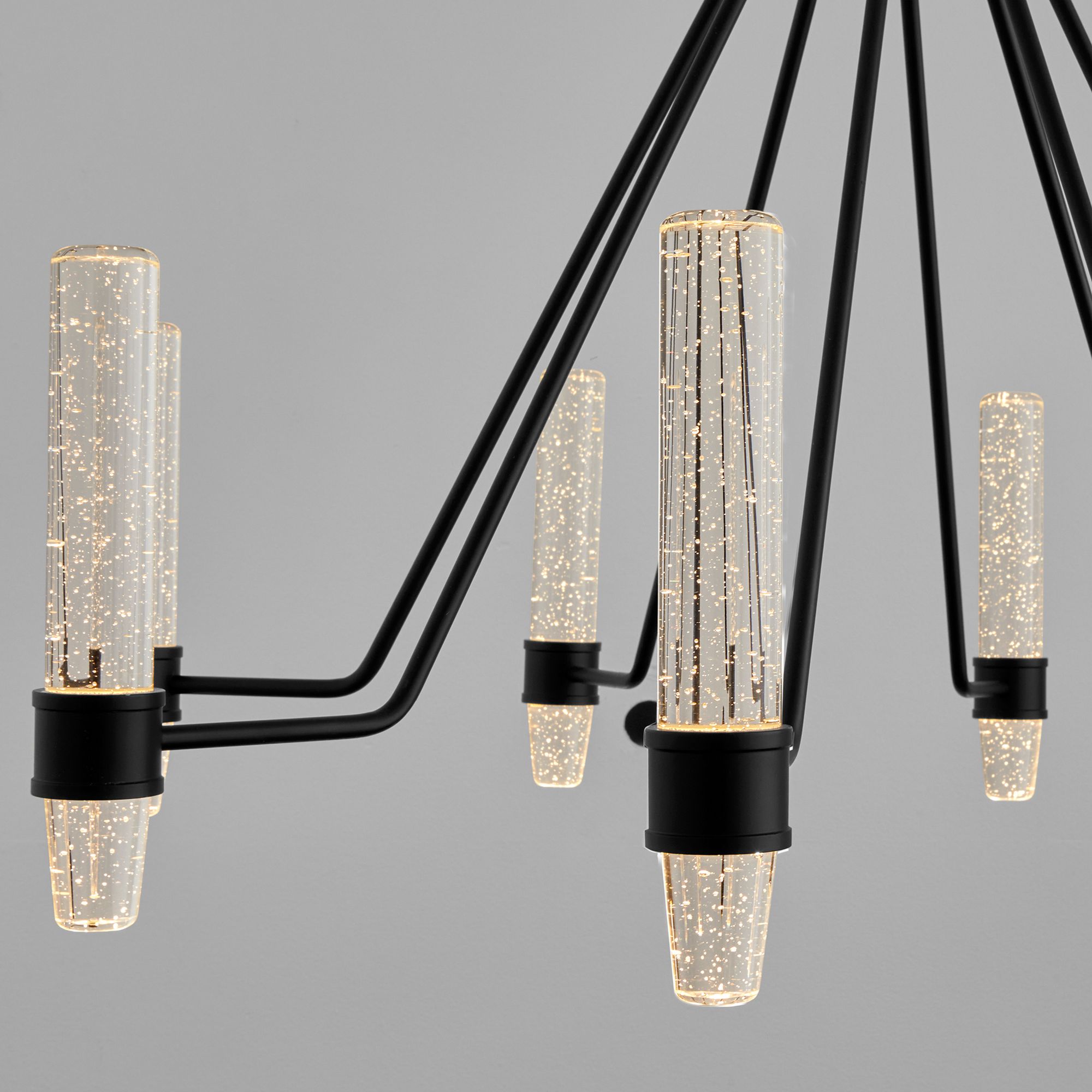 Image 4 Oxygen Lighting Ethos 8 Light Black LED Chandelier more views