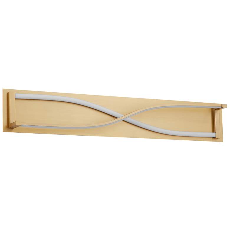 Image 1 Oxygen Lighting Hyperion 34" CCT Aged Brass LED Vanity Light