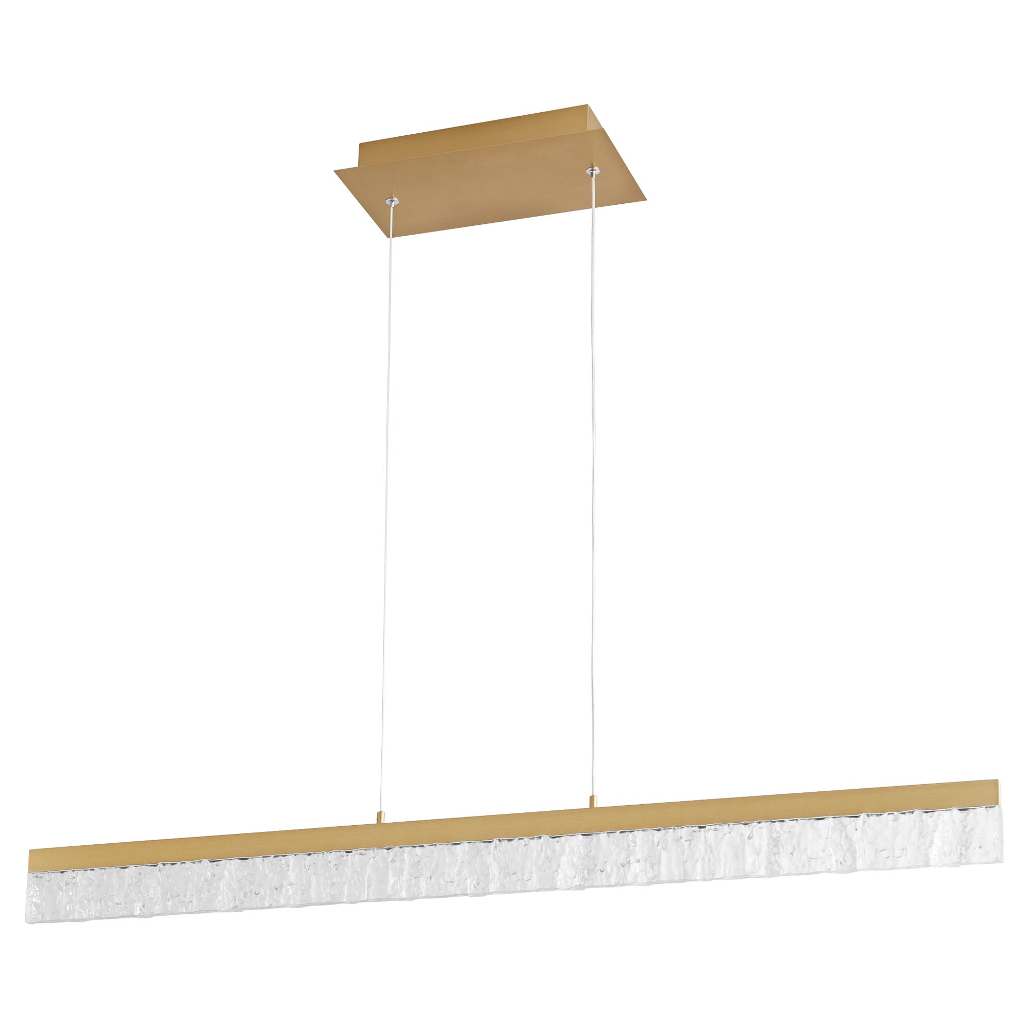 Image 2 Oxygen Lighting Landon 40" Aged Brass Linear LED Pendant more views