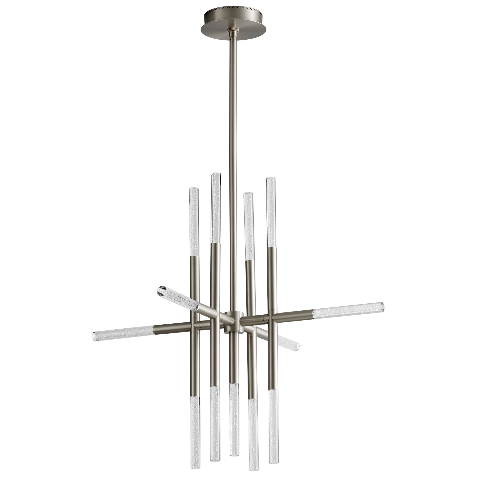 Image 2 Oxygen Lighting Moxy 32" Satin Nickel LED Chandelier more views