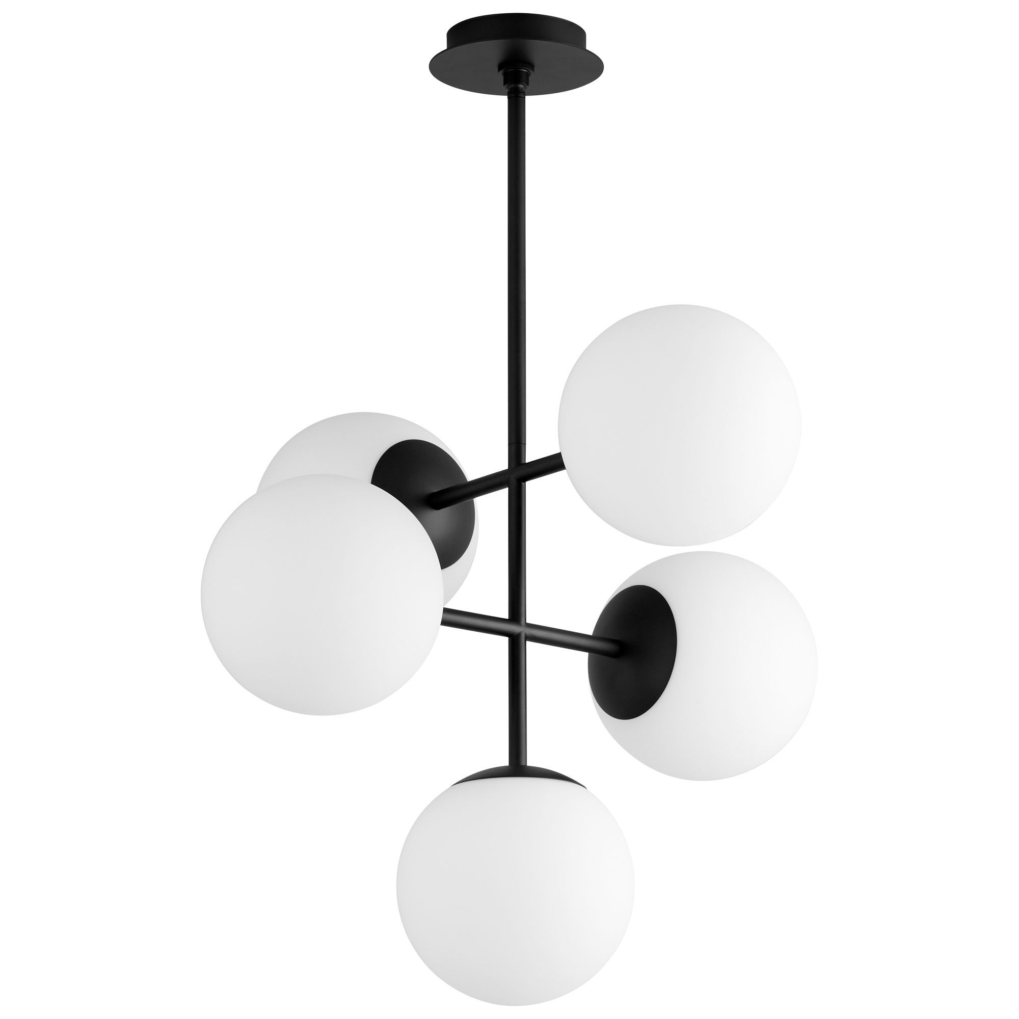 Image 2 Oxygen Lighting Nebula 8" 5 Light Black Chandelier more views