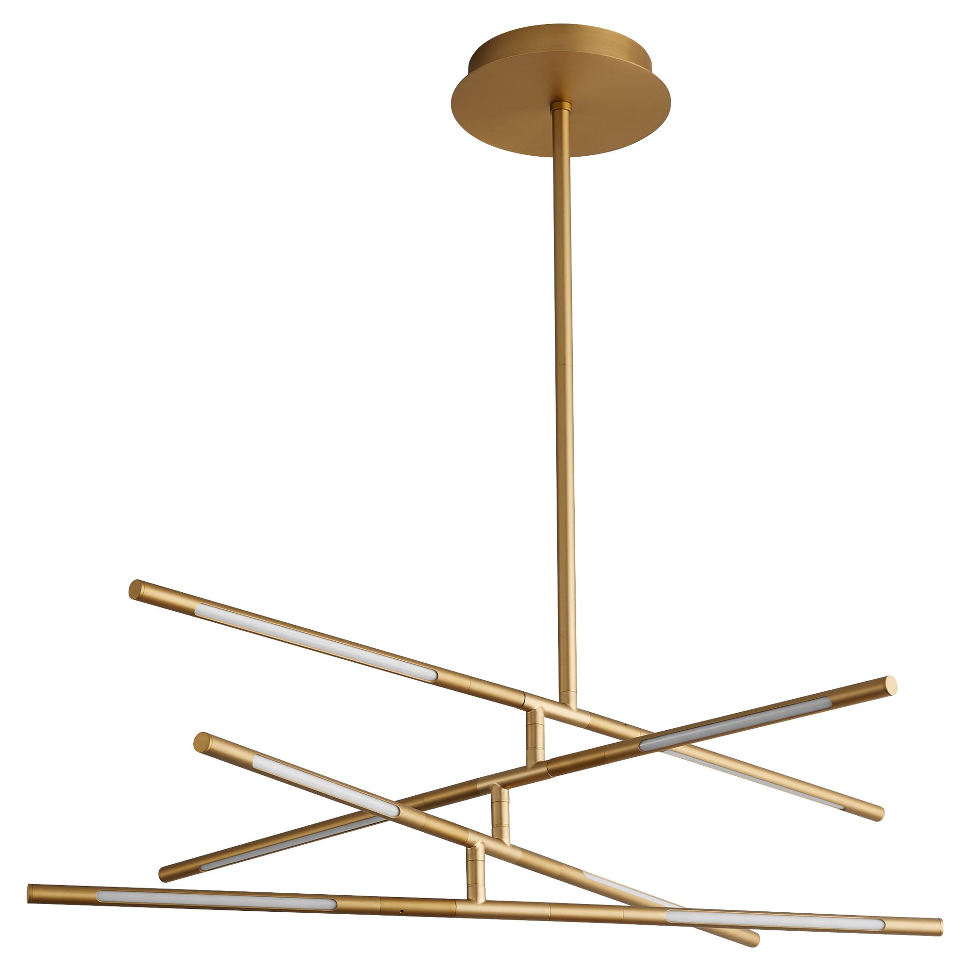 Image 2 Oxygen Lighting Palillos 8 Light Aged Brass LED Pendant more views