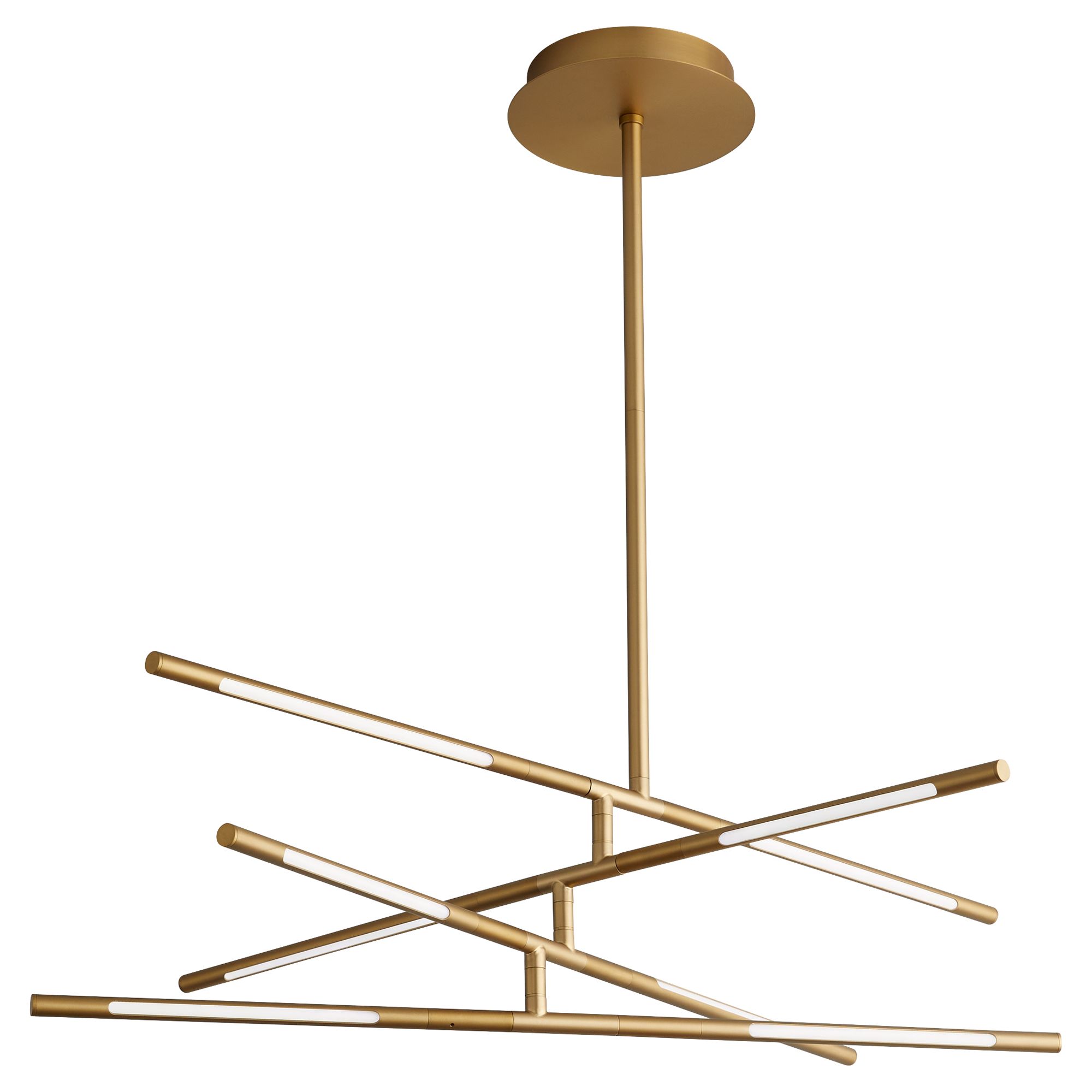 Image 4 Oxygen Lighting Palillos 8 Light Aged Brass LED Pendant more views