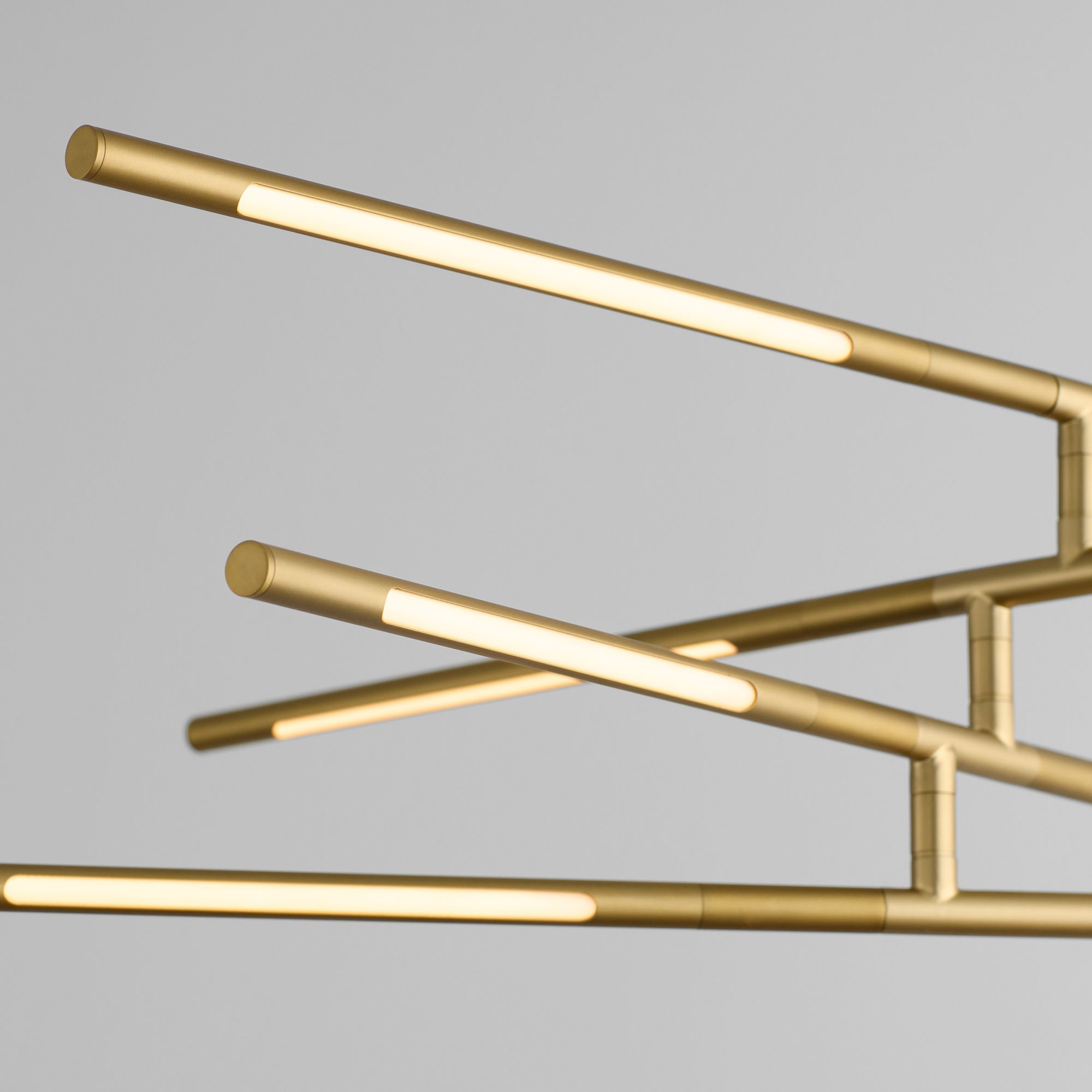 Image 5 Oxygen Lighting Palillos 8 Light Aged Brass LED Pendant more views