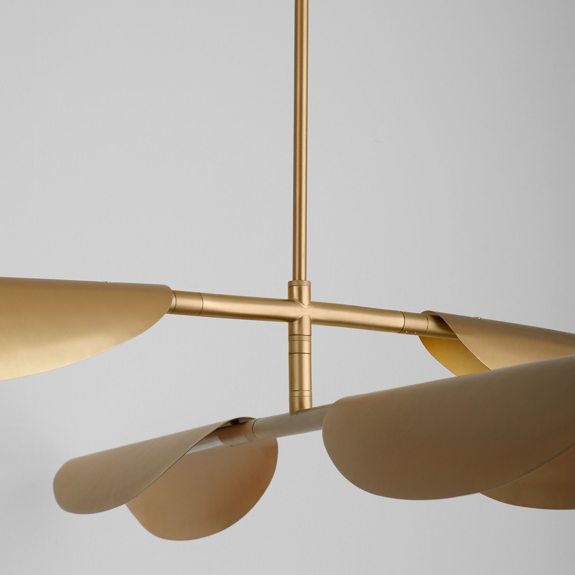 Image 3 Oxygen Lighting Pivot 4 Light Aged Brass Chandelier more views