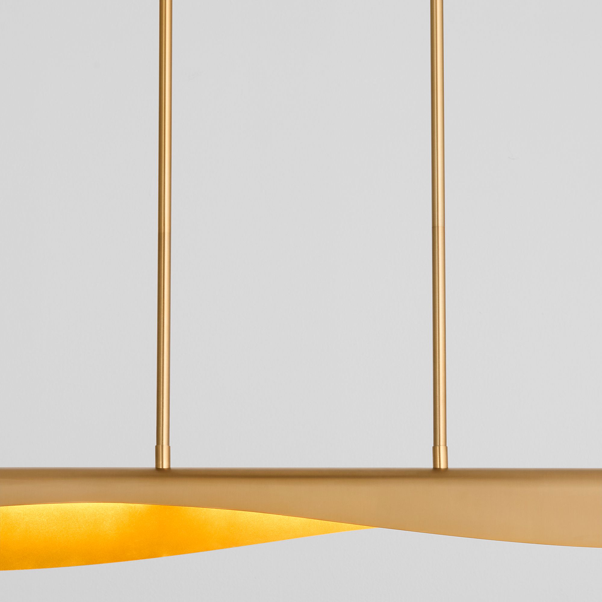 Image 3 Oxygen Lighting Pivot 55" Wide Aged Brass Linear Chandelier more views