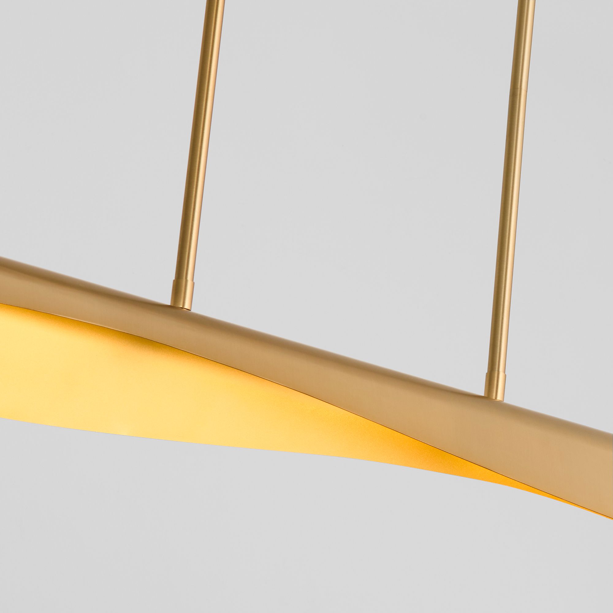 Image 4 Oxygen Lighting Pivot 55" Wide Aged Brass Linear Chandelier more views