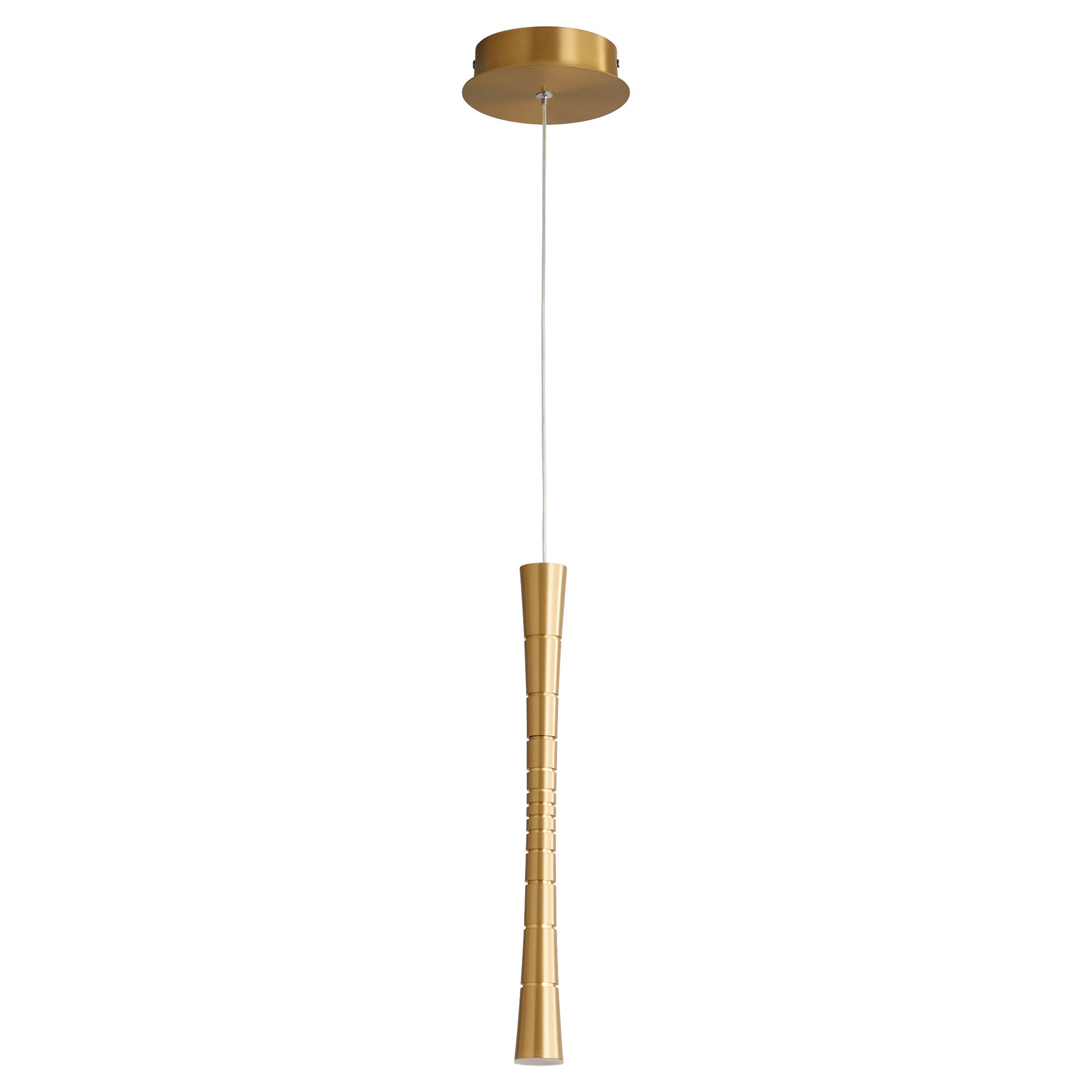 Image 2 Oxygen Lighting Sabre 1 Light Aged Brass LED Pendant more views