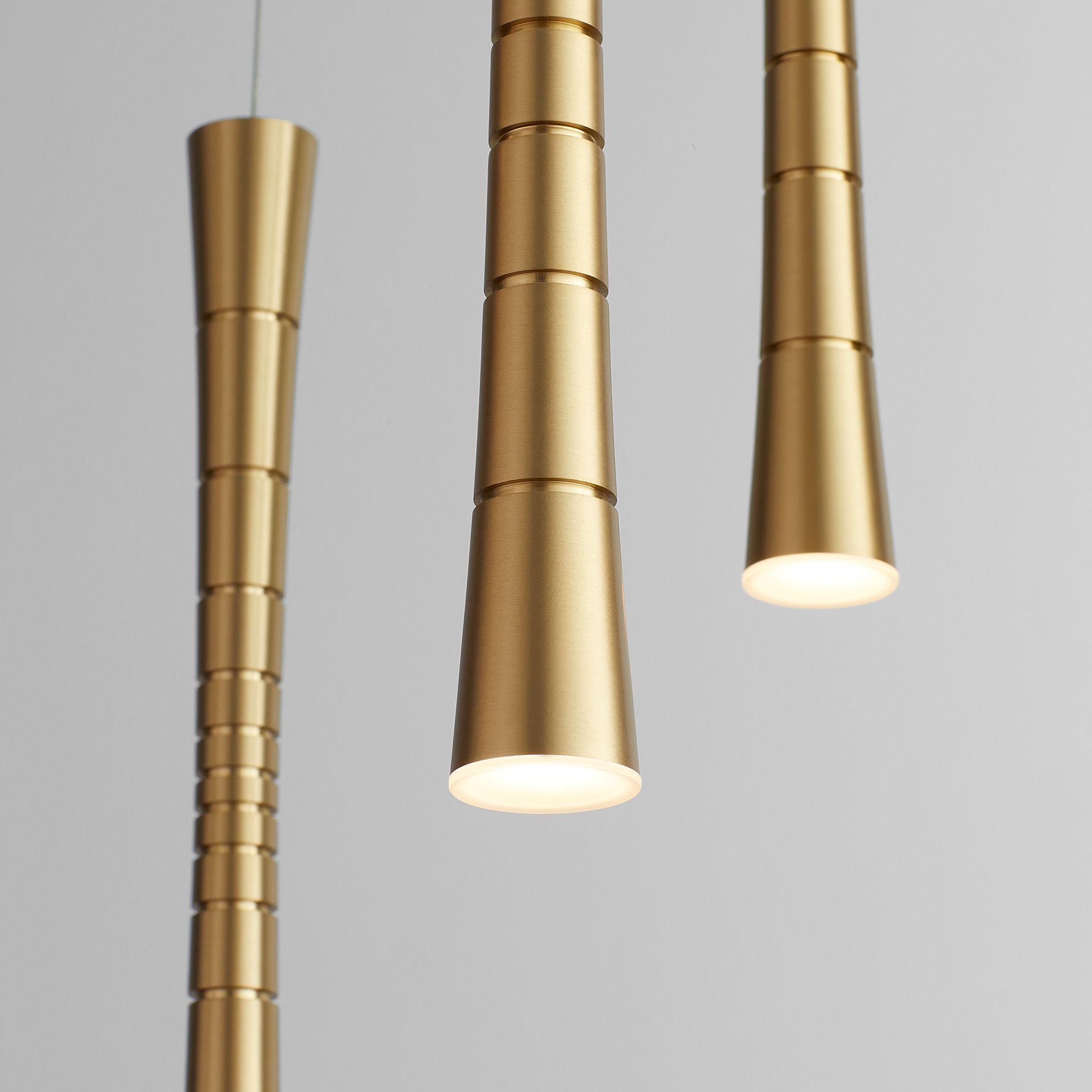 Image 4 Oxygen Lighting Sabre 5 Light Aged Brass LED Pendant more views