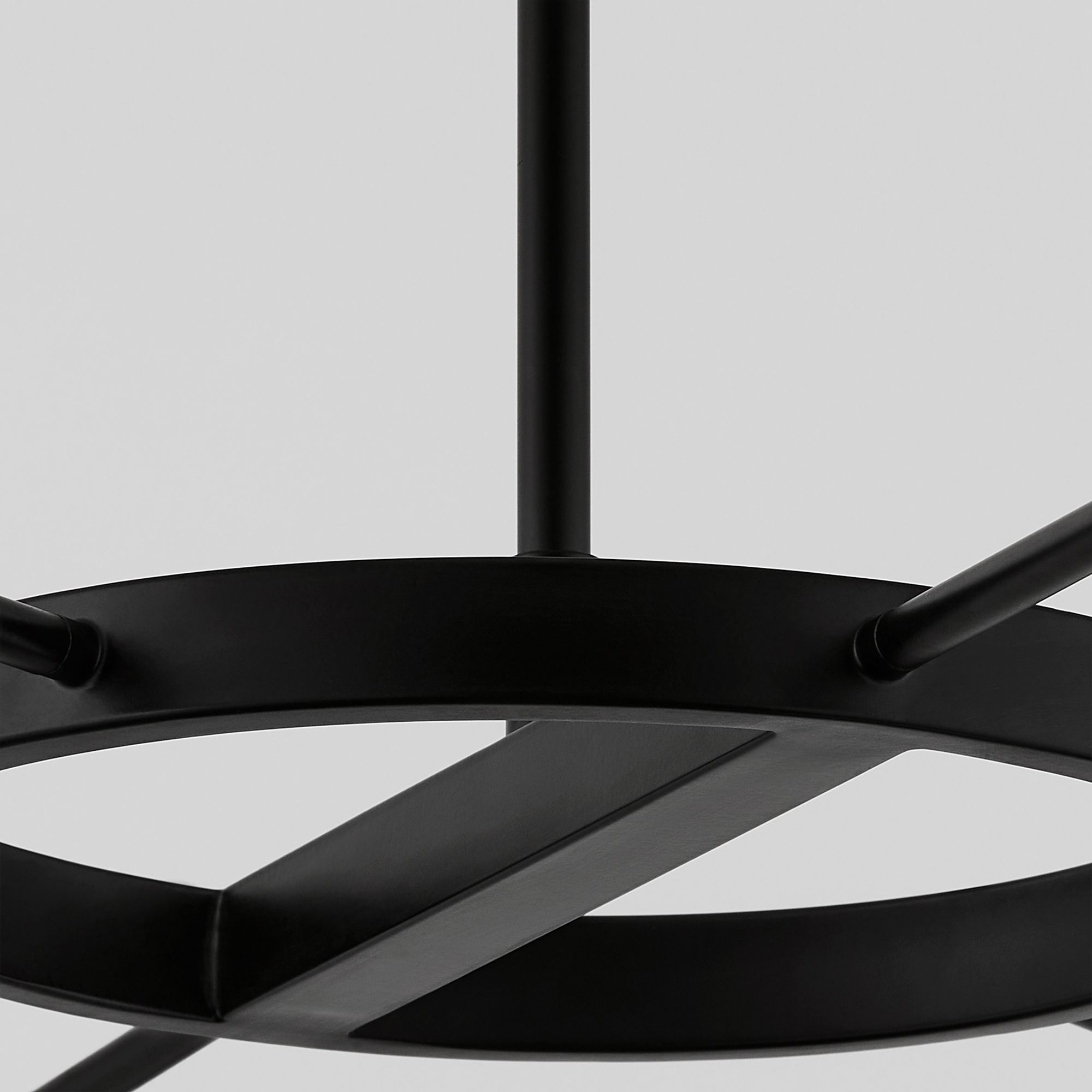 Image 4 Oxygen Lighting Sperano 44" 6 Light Matte Black Chandelier more views