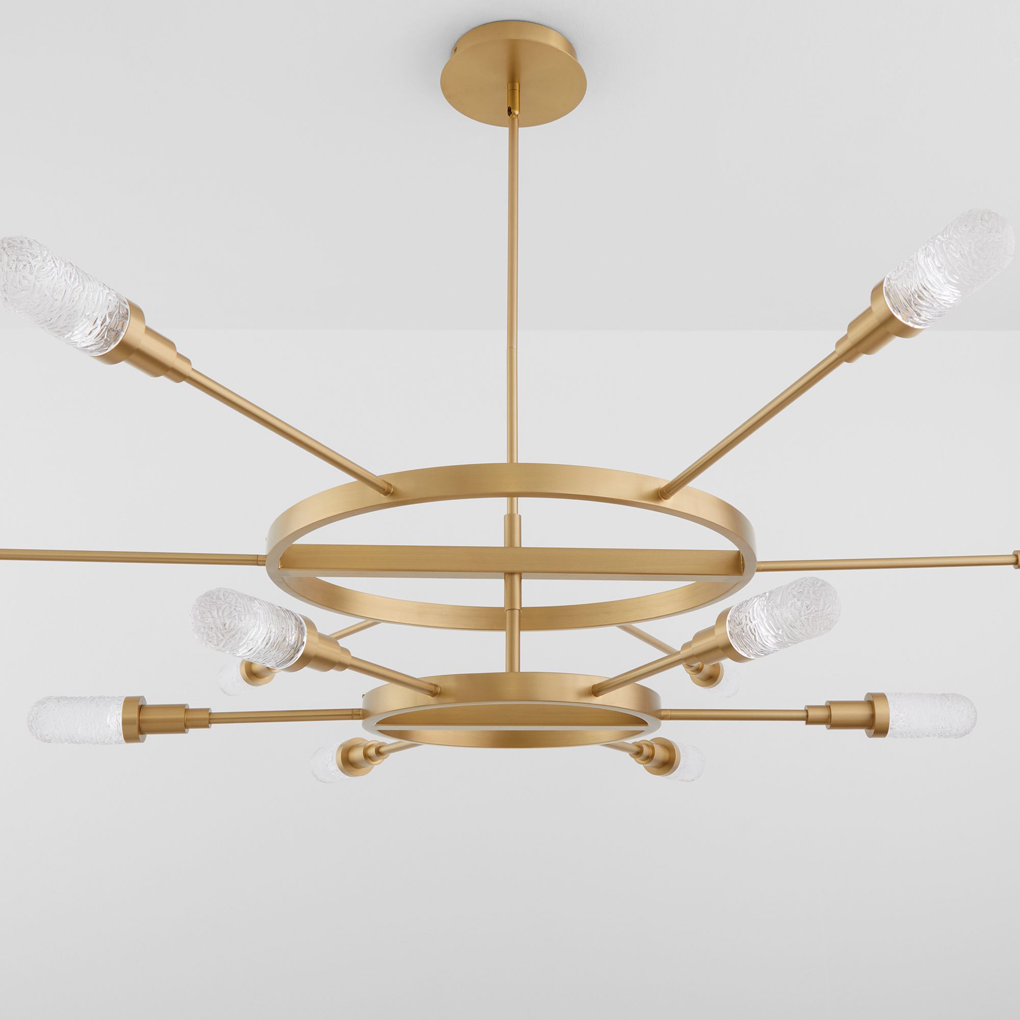 Image 3 Oxygen Lighting Sperano 60" 12 Light Aged Brass Chandelier more views