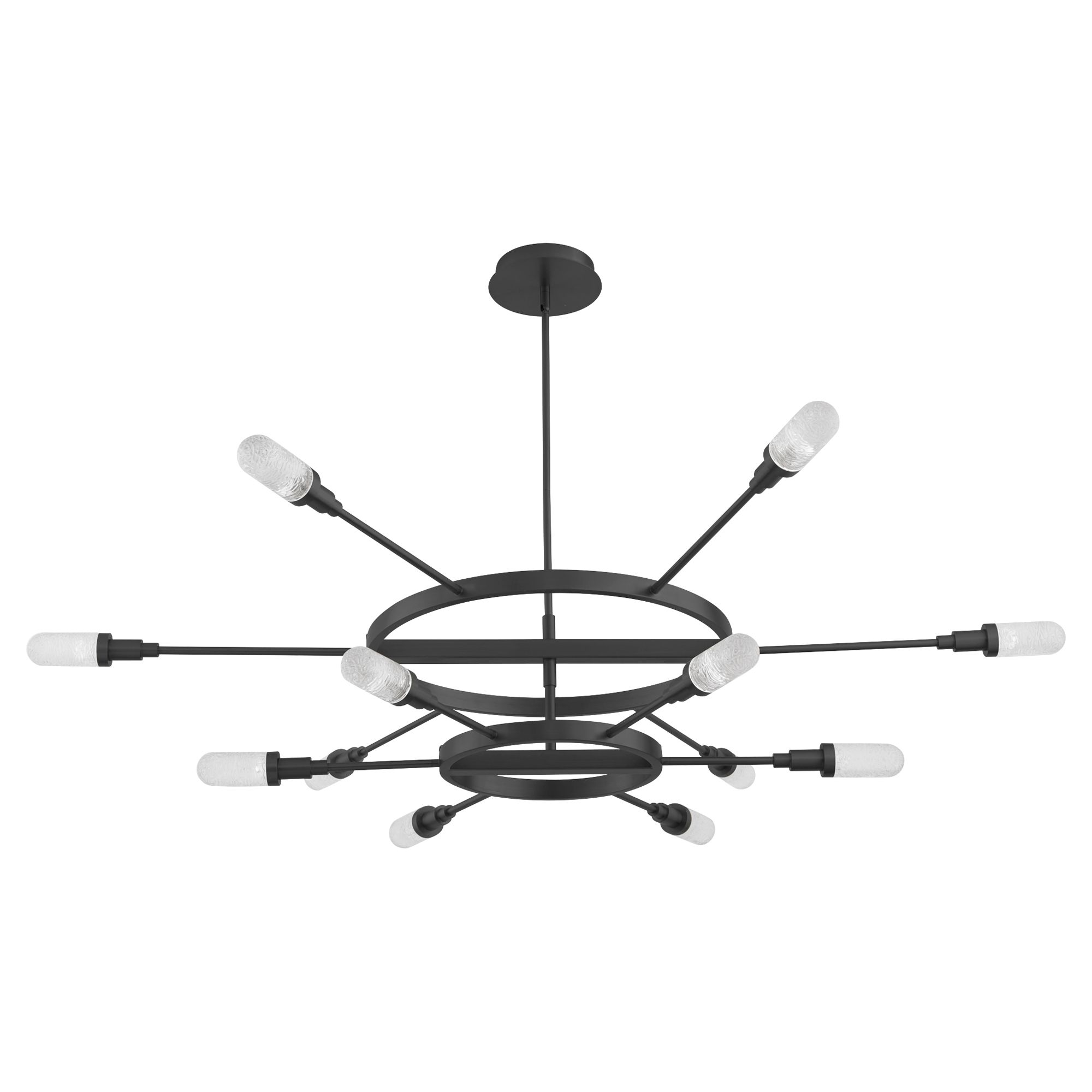 Image 2 Oxygen Lighting Sperano 60" 12 Light Matte Black Chandelier more views