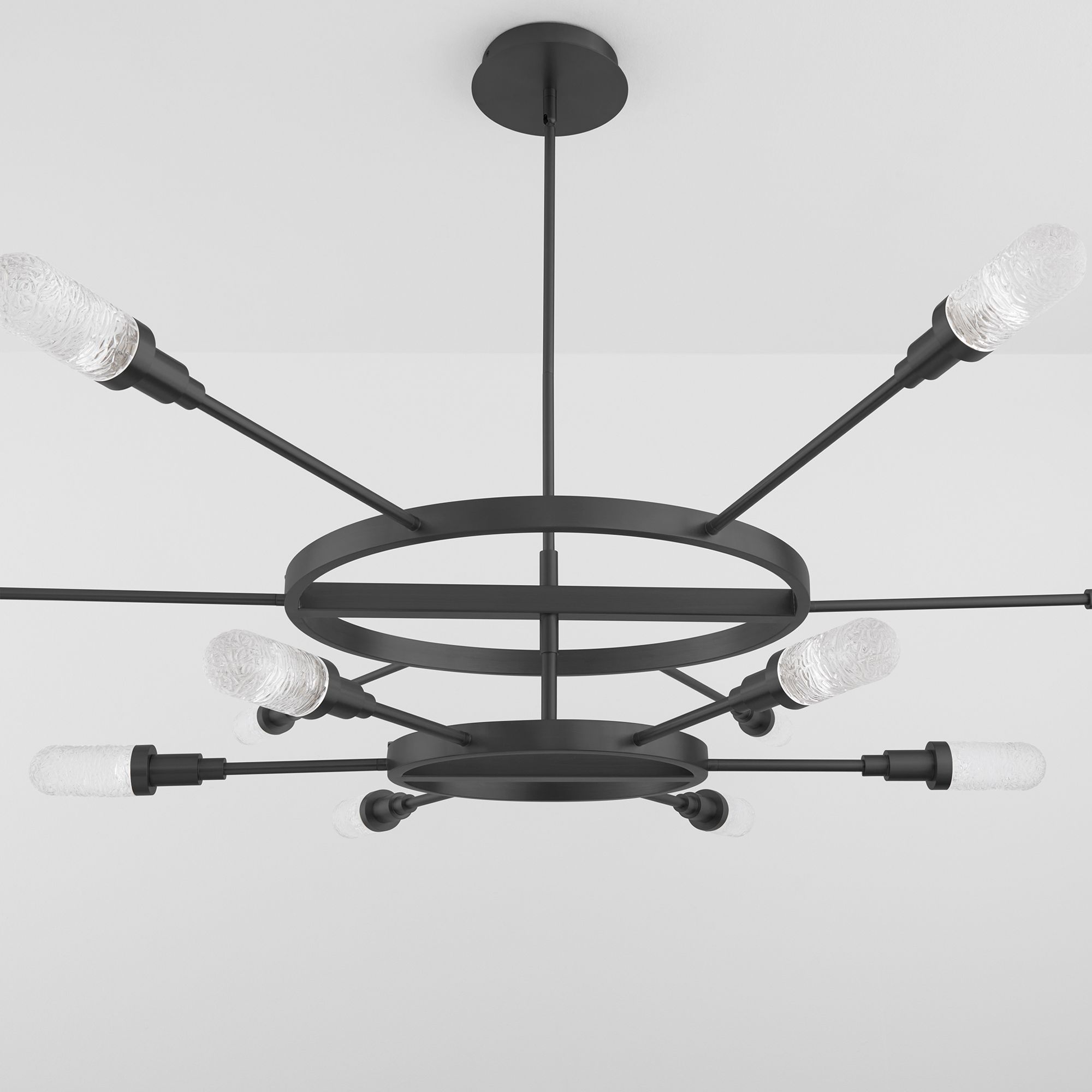 Image 3 Oxygen Lighting Sperano 60" 12 Light Matte Black Chandelier more views