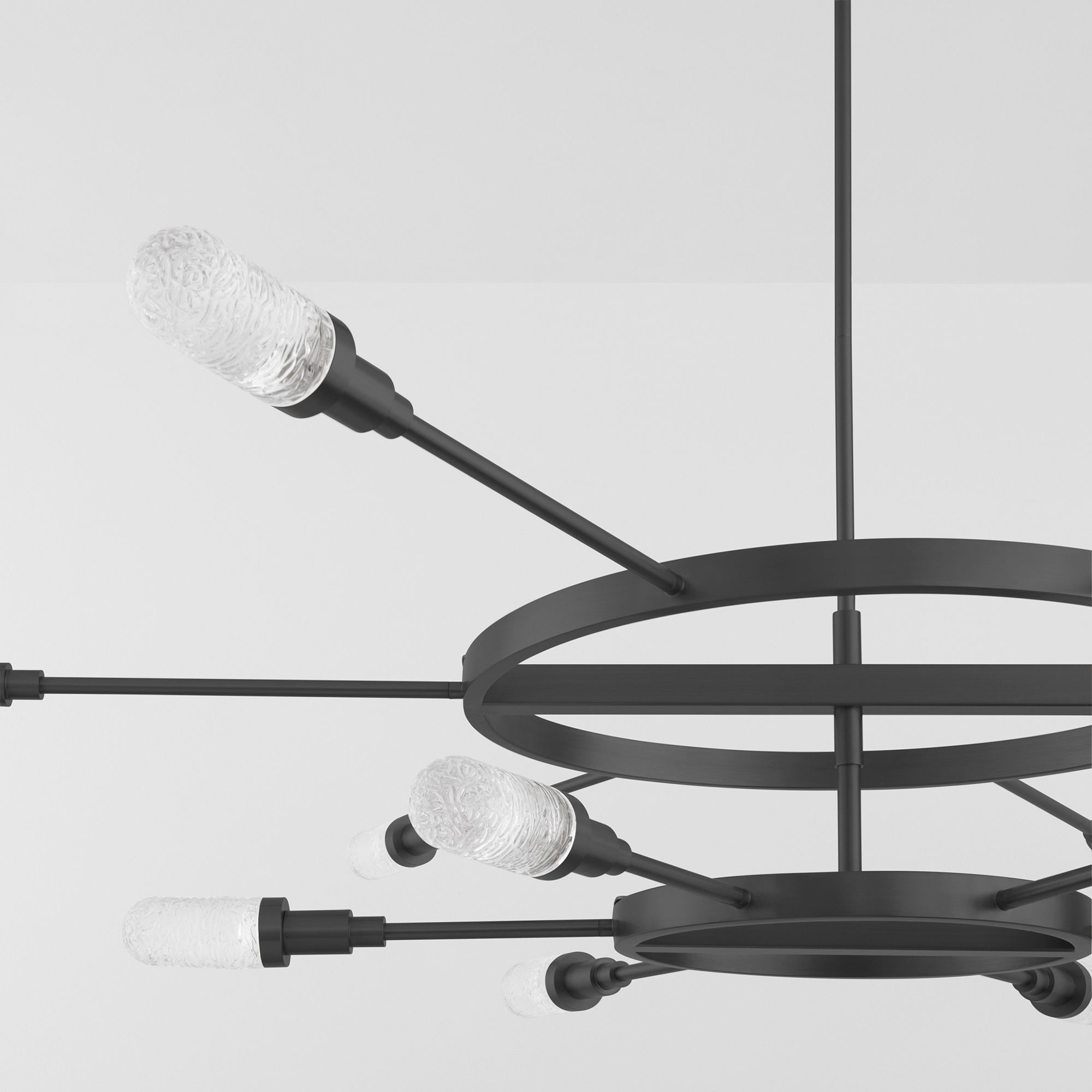 Image 4 Oxygen Lighting Sperano 60" 12 Light Matte Black Chandelier more views