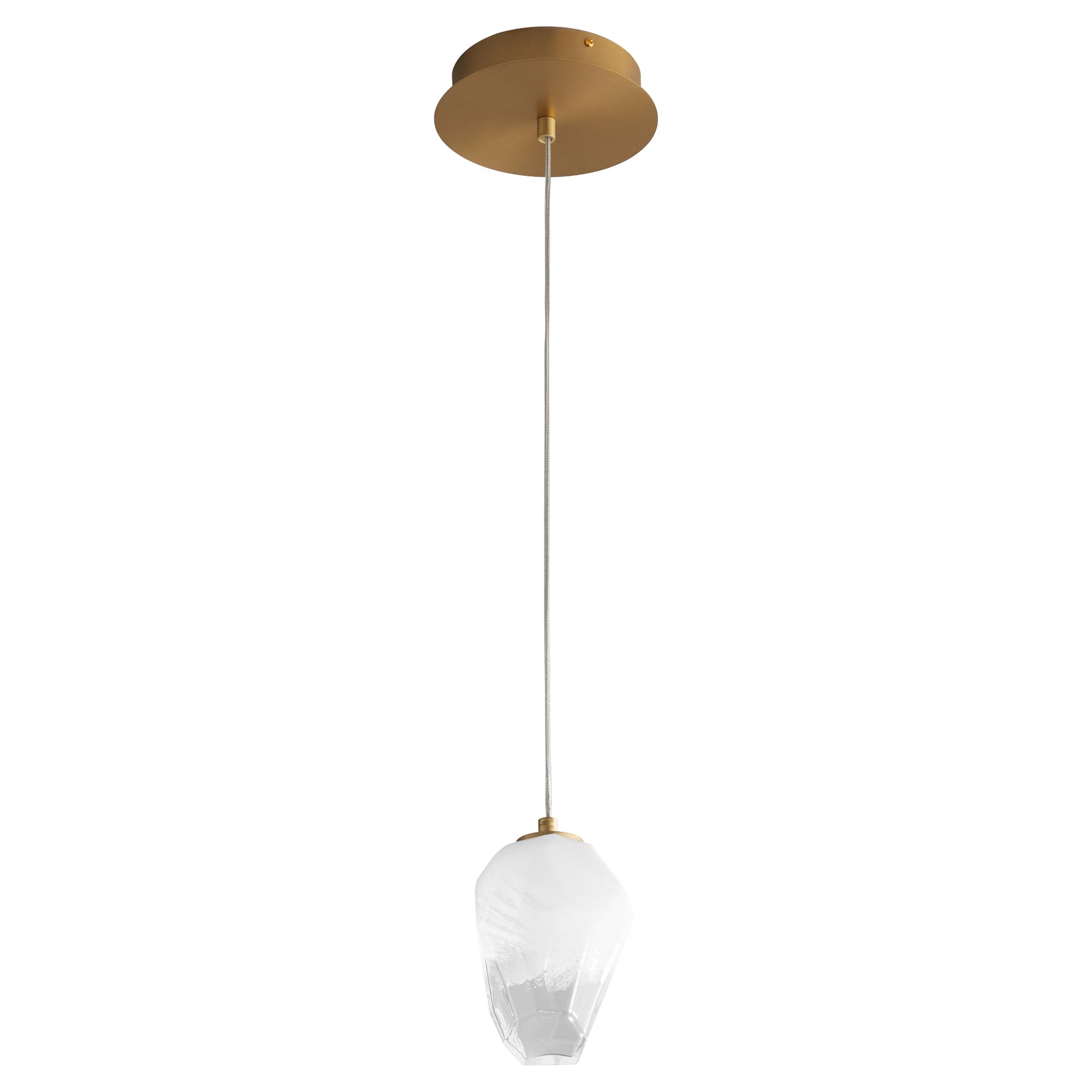 Image 2 Oxygen Lighting Vivo 1 Light Aged Brass LED Pendant more views