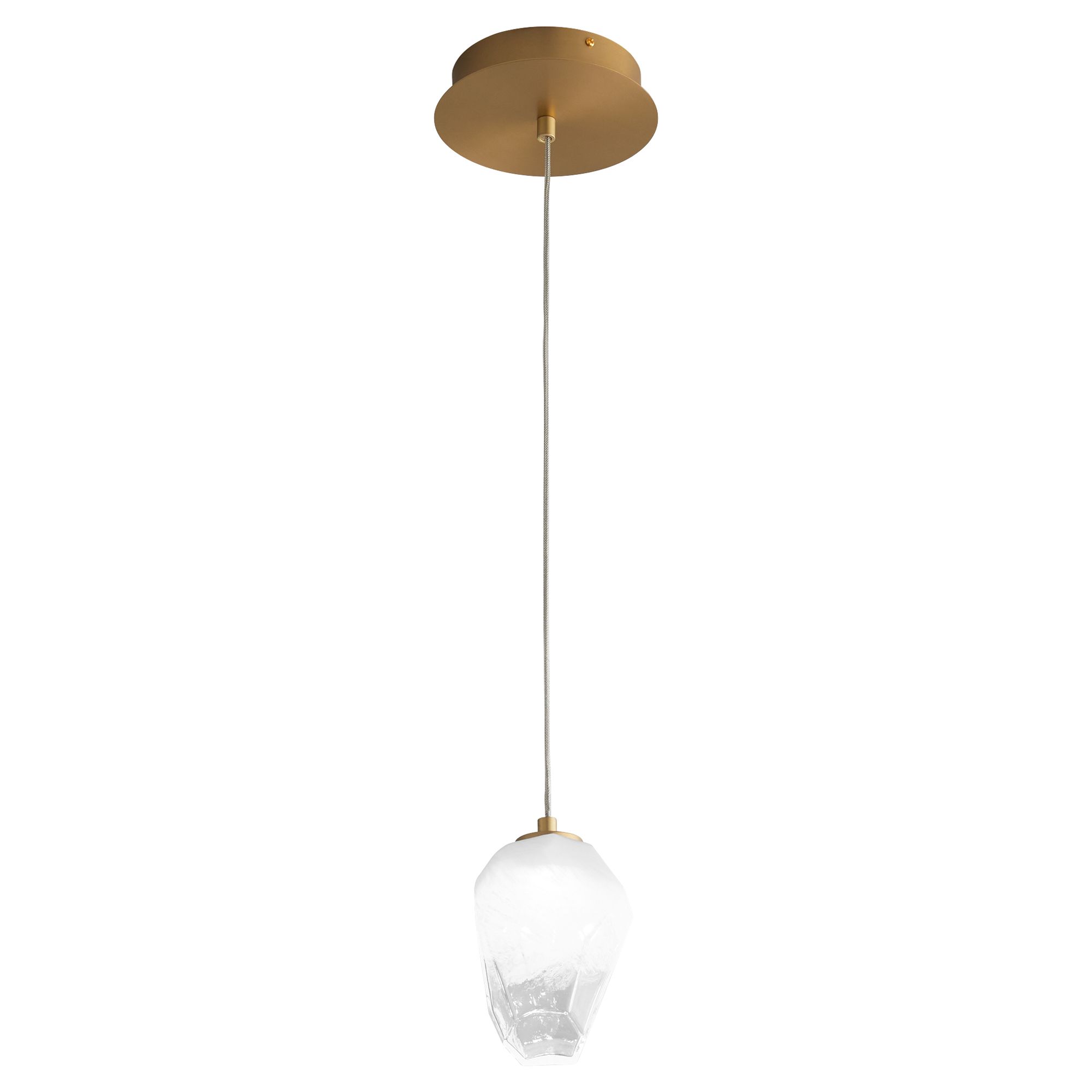 Image 4 Oxygen Lighting Vivo 1 Light Aged Brass LED Pendant more views