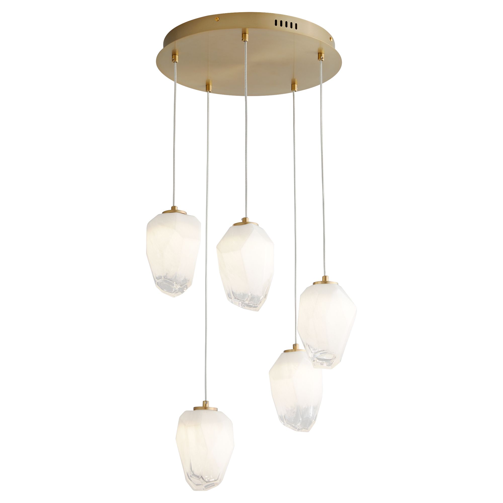 Image 3 Oxygen Lighting Vivo 5 Light Aged Brass LED Pendant more views
