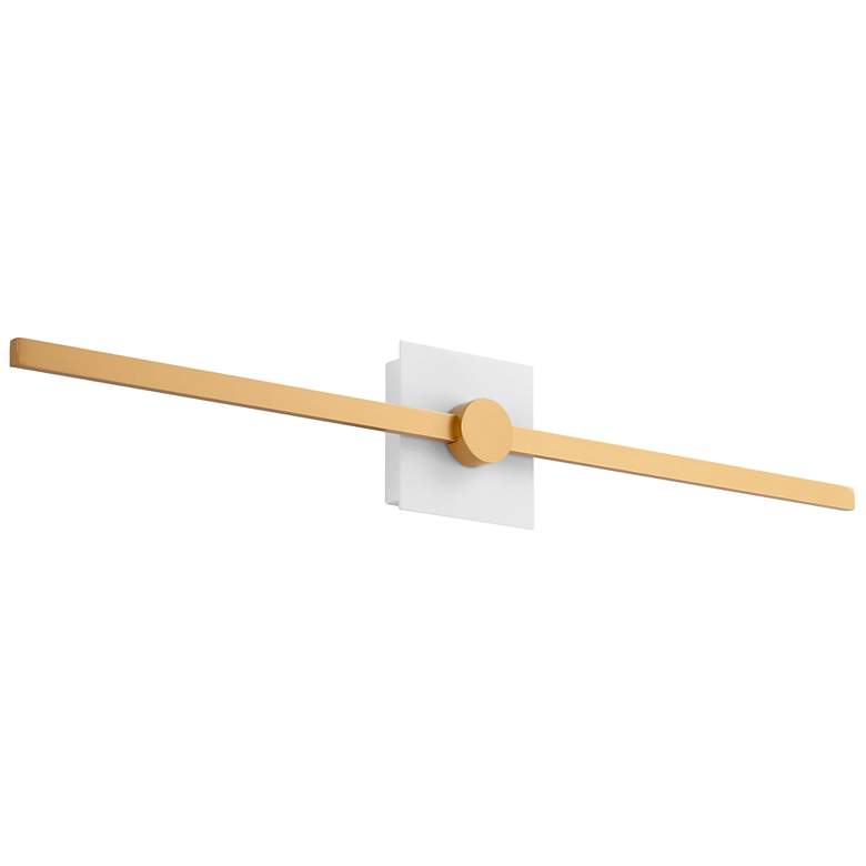 Image 1 Oxygen Lighting Zora 32" White/Industrial Brass LED Vanity Light