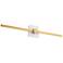 Oxygen Lighting Zora 32" White/Industrial Brass LED Vanity Light