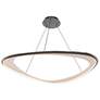1_Oyster 0.75"H x 42"W 1-Light Pendant in Black Chrome