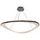 Oyster 0.75"H x 42"W 1-Light Pendant in Black Chrome
