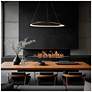 5_Oyster 0.75"H x 42"W 1-Light Pendant in Black Chrome more views