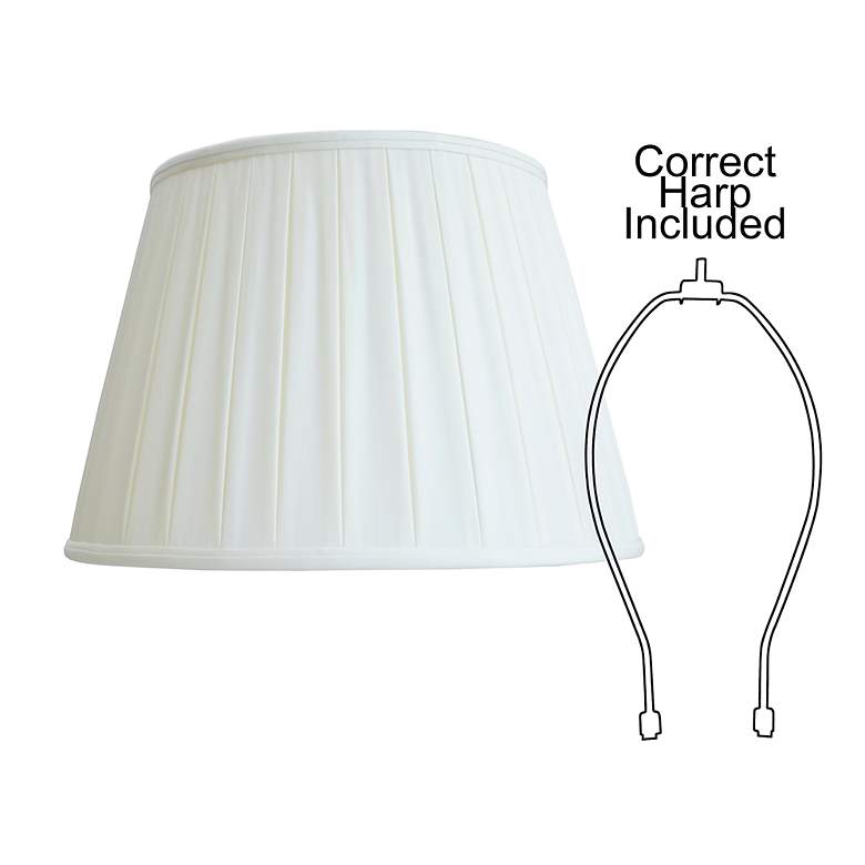 Image 3 Oyster European Empire English Pleat Shade 12x18x12 (Spider) more views
